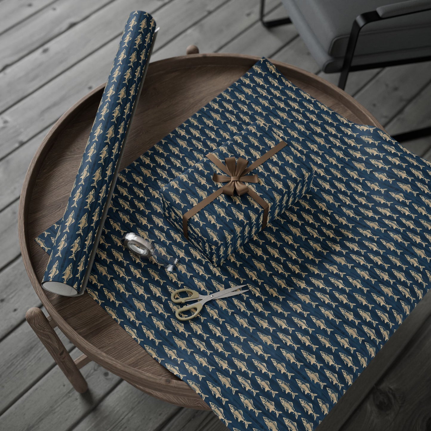 Vintage Fish Wrapping Papers, Nautical Gift Wrap, Ocean Themed Craft Paper, Fish Patterned Gifts, Under the Sea Packaging Supplies