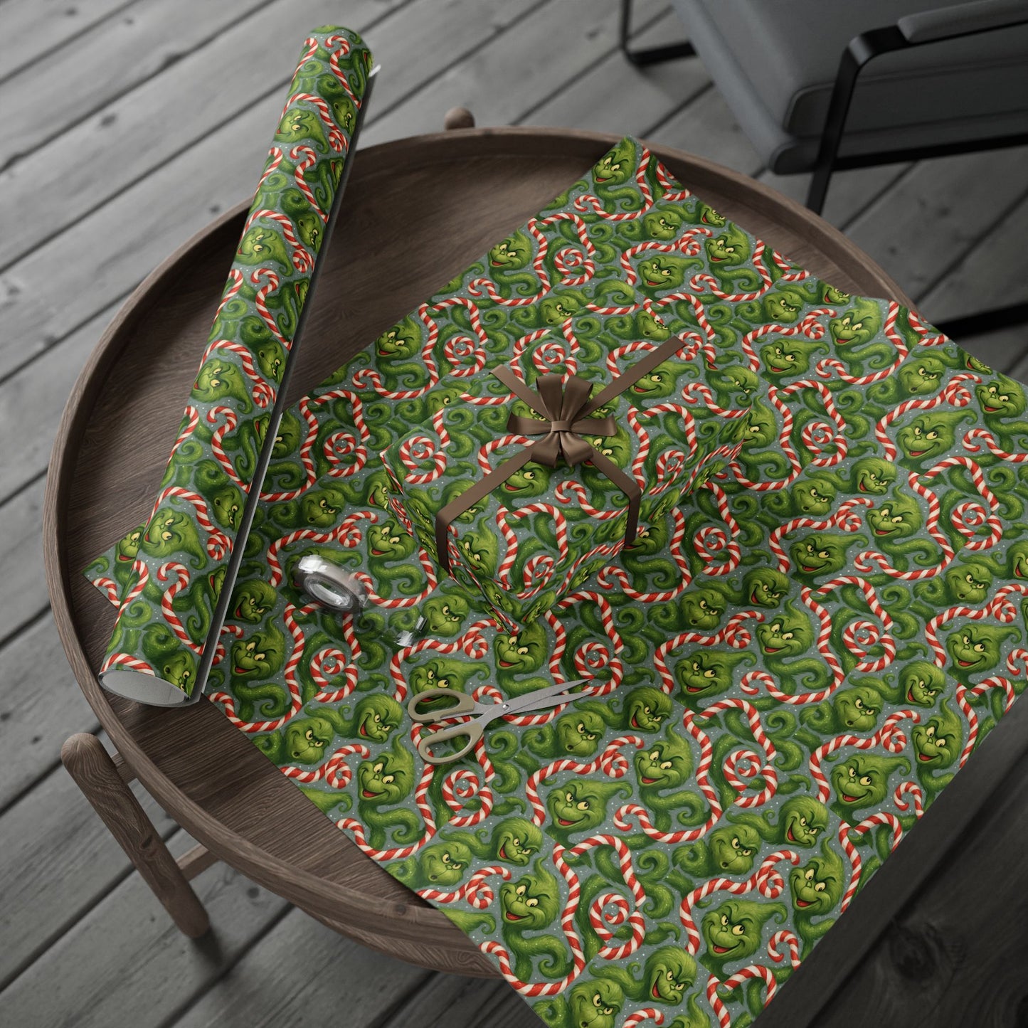Grinch Inspired Wrapping Paper | Holiday Christmas Wrapping Sheets