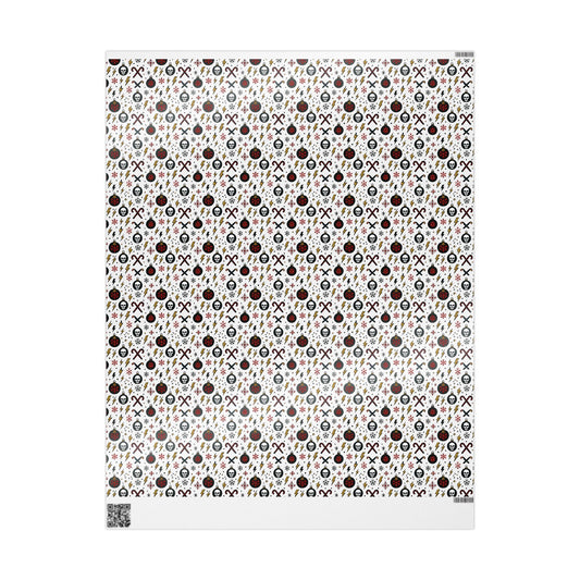 Gift Wrap, Skull and Candy Cane Ozzy Osbourne Inspired Wrapping Paper, Holiday Wrapping, Festive Gift Wrap, Music Lover Gift Wrap, Rock and