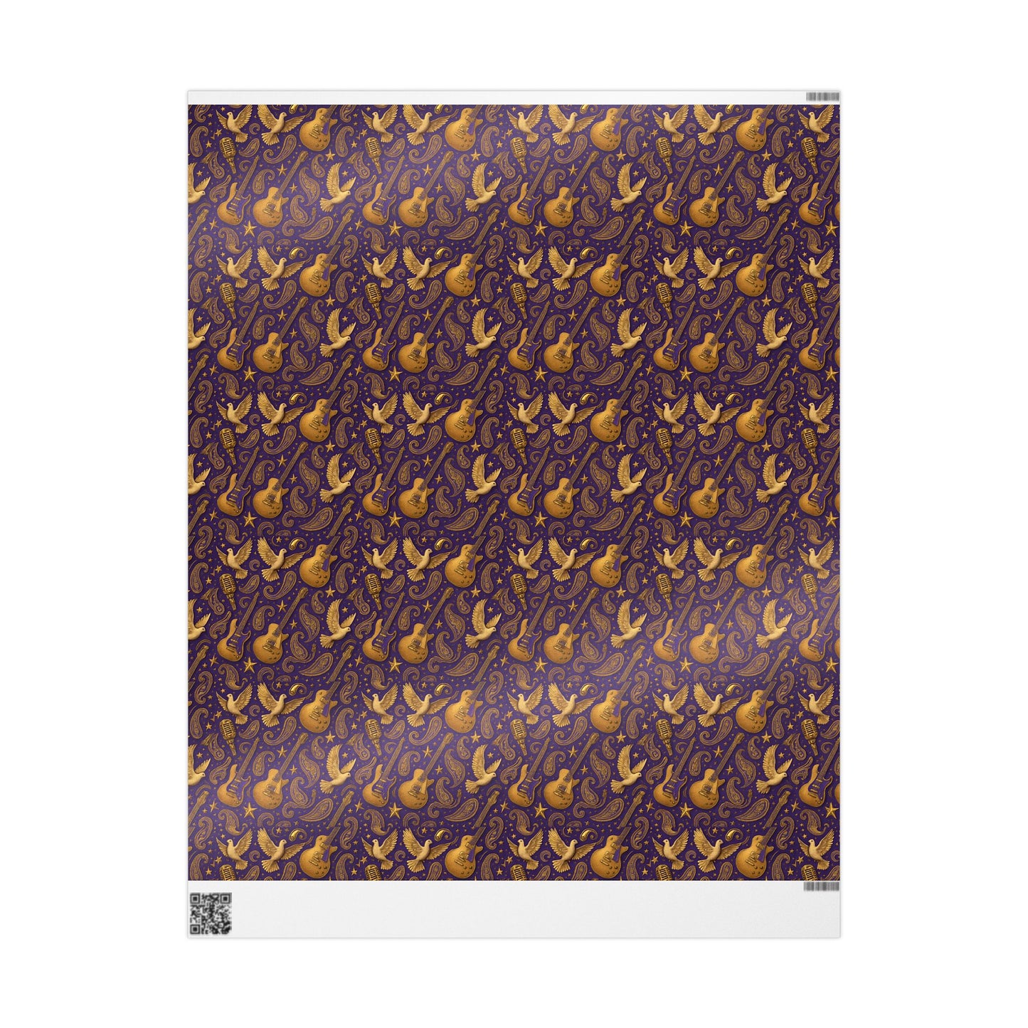 Wrapping Papers, Prince Paisley Dove Guitar Pattern, Gift Wrap Roll for Holidays, Birthdays, Special Occasions, Musician Gift Wrap, Unique