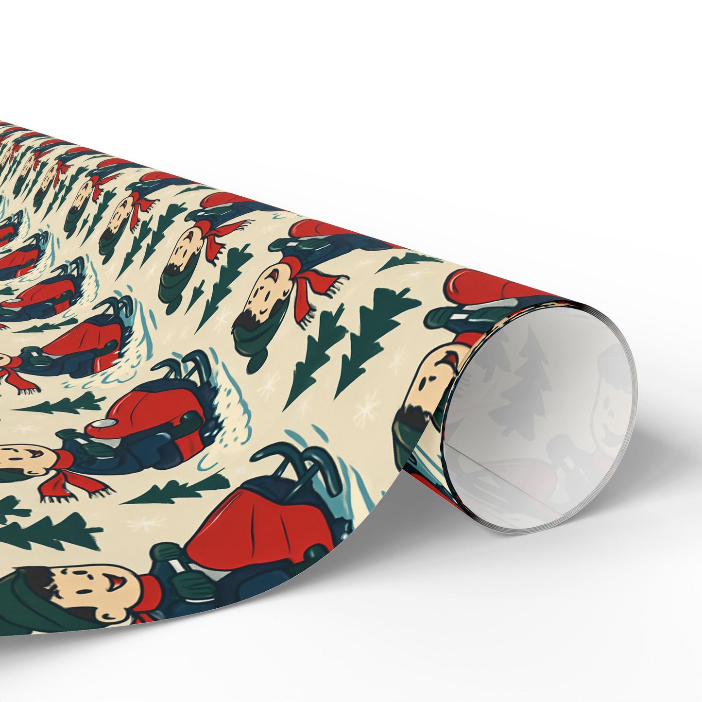 Snowmobiling Wrapping Paper, Winter Gift Wrap, Holiday Gift Wrap, Boys Birthday Party Supplies, Christmas Gift Wrap, Kids Gift Wrap