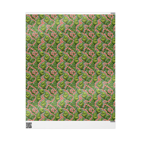 Grinch Inspired Wrapping Paper | Holiday Christmas Wrapping Sheets