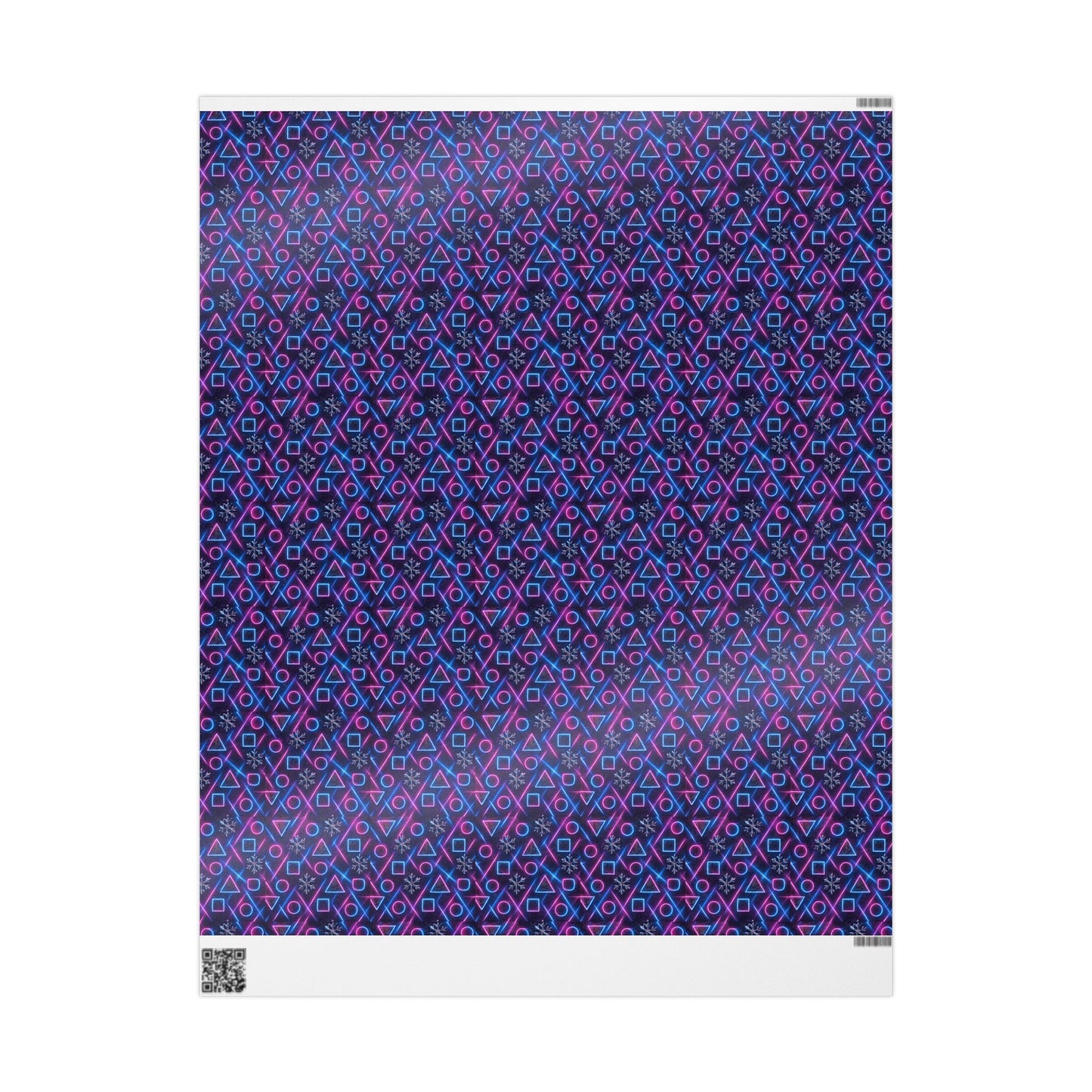 Rockstar neon glam blizzard wrapping paper | Holiday Gift Wrap, Dark Teal Red Gold