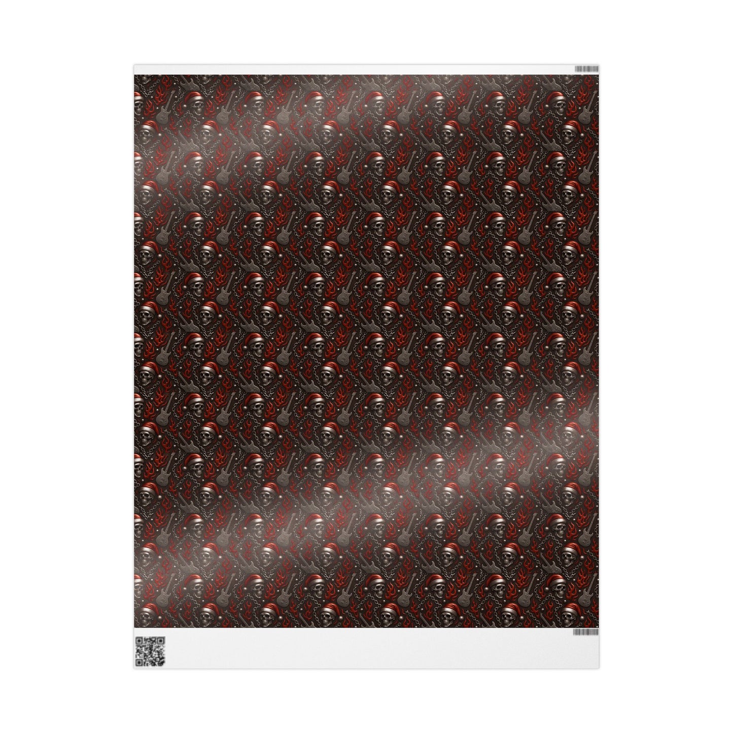 Rockstar Skeleton Santa Wrapping Paper | Christmas Gift Wrap | Edgy Holiday Paper