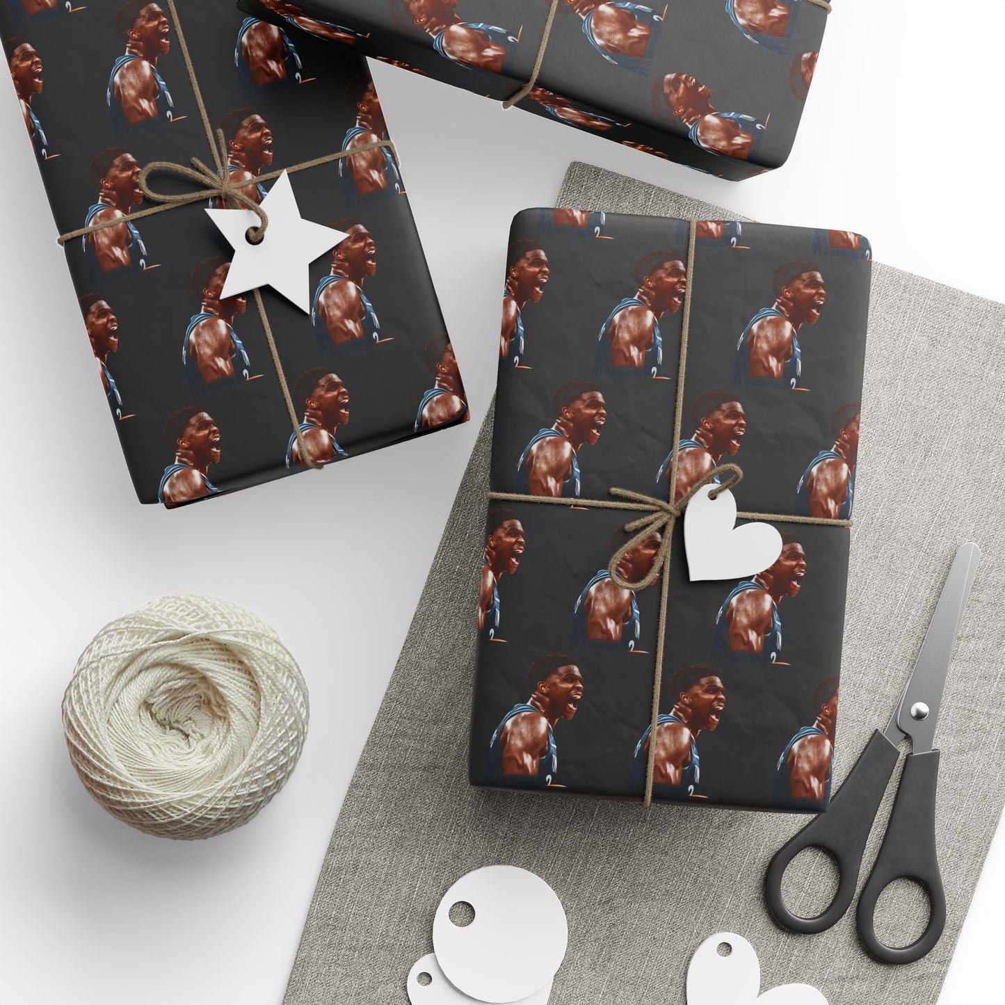 Wrapping Papers - Edwards Timberwolves Design, Gift Wrap, Holiday Present, Party Supplies, Special Occasion Decoration, Scrapbooking