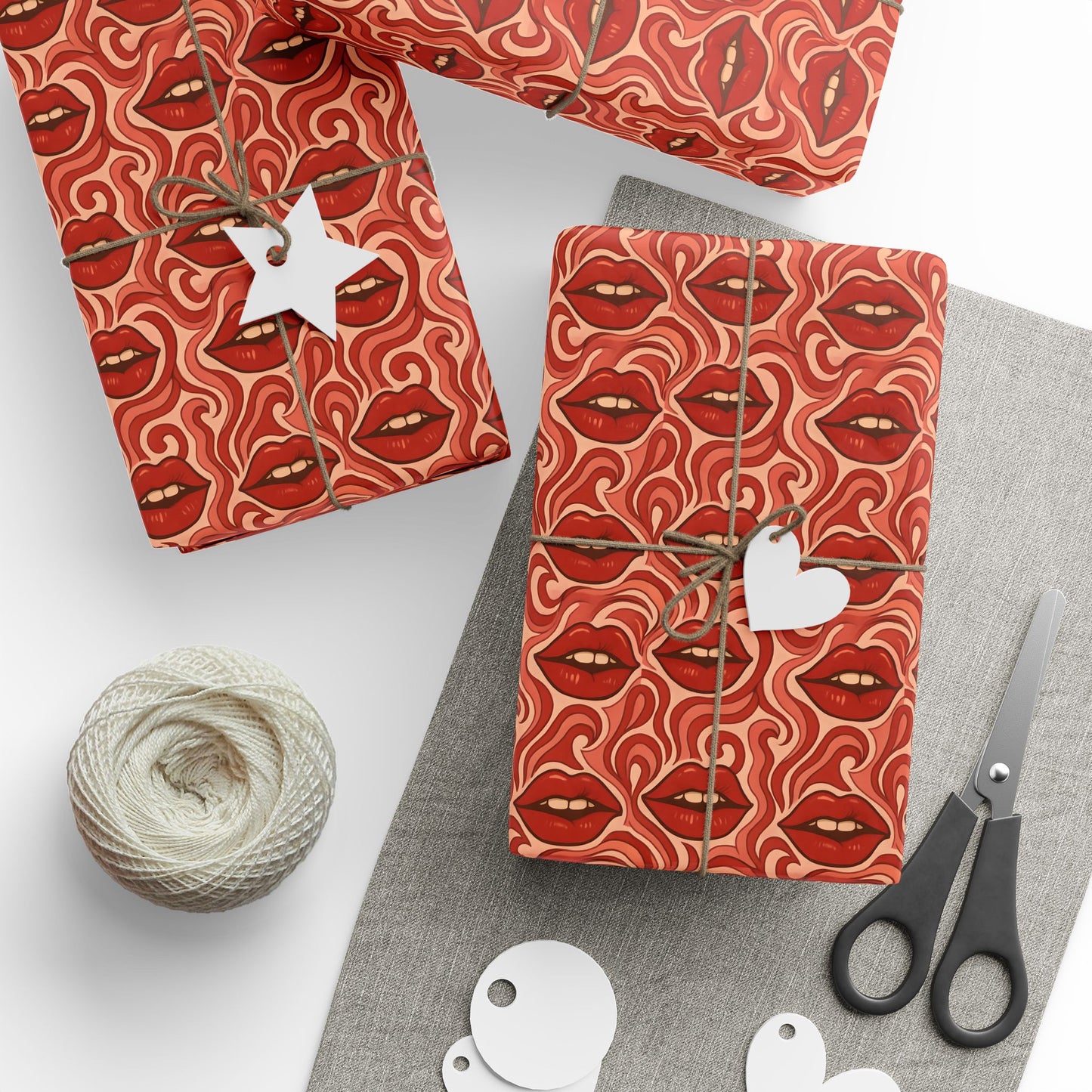 Lips Wrapping Papers | Holiday Candy Pattern