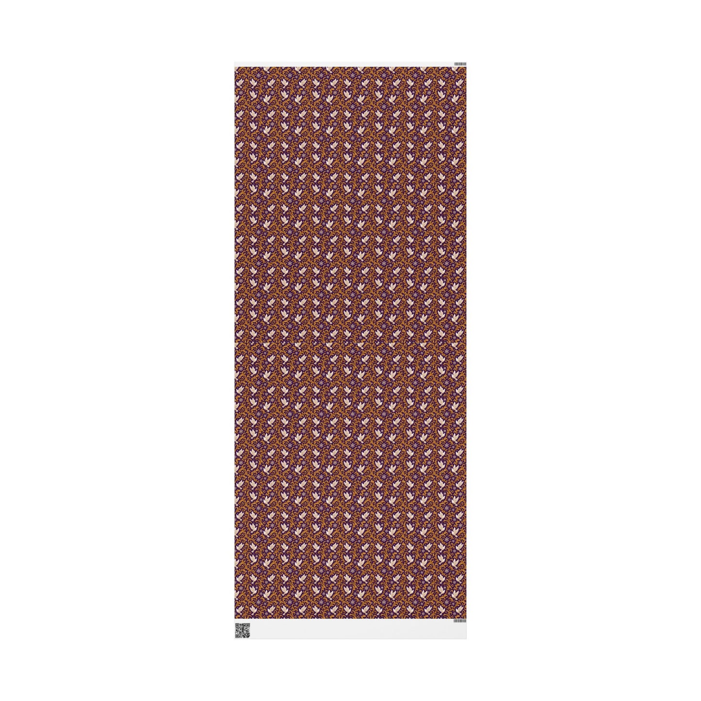 White Dove Rockstar wrapping paper | Purple rain Gold Swirl Holiday Wrap