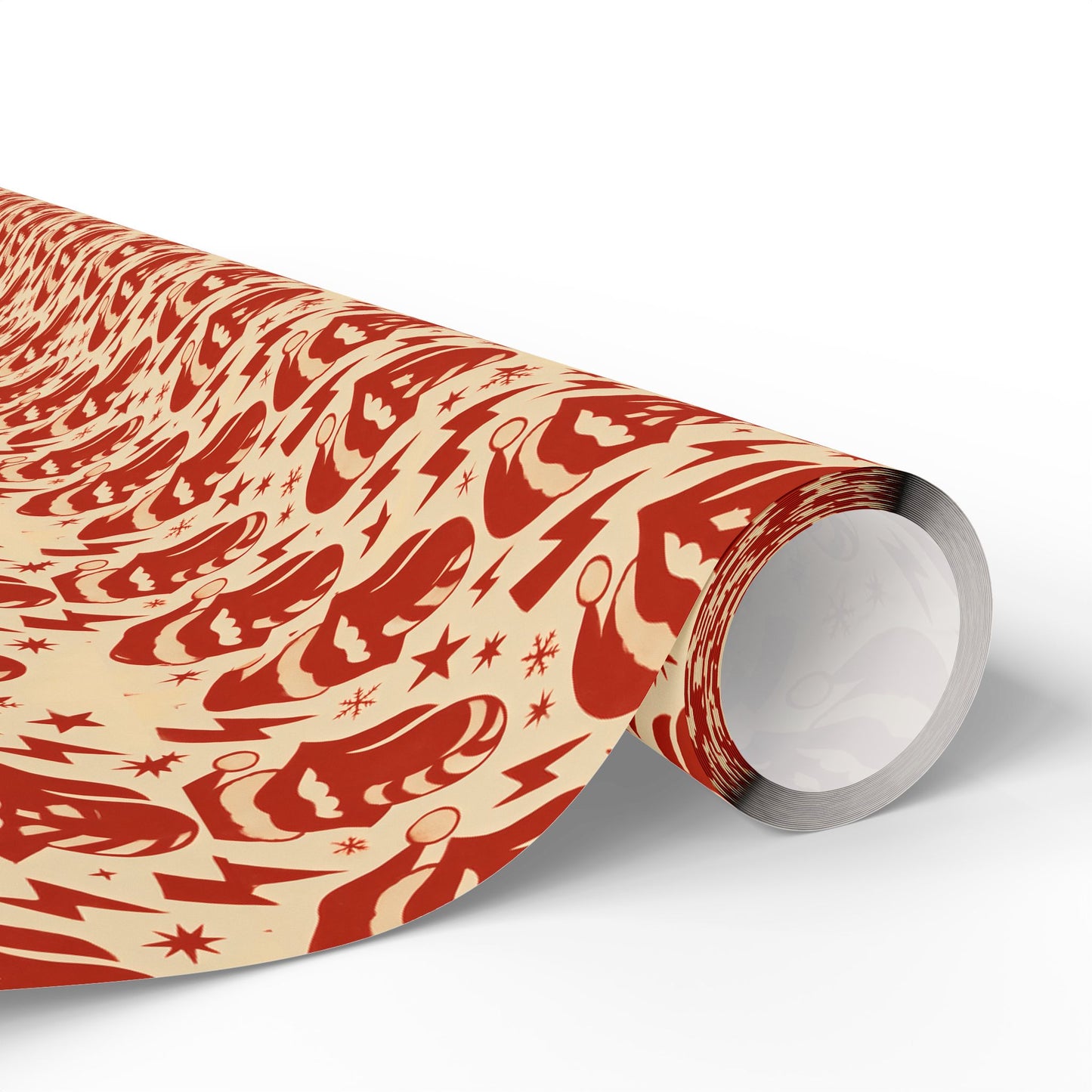 Christmas Lips and Snowflakes Wrapping Papers, Holiday Gift Wrap, Festive Present Packaging, Winter Gift Wrap Roll, Red Lips and Snowflakes
