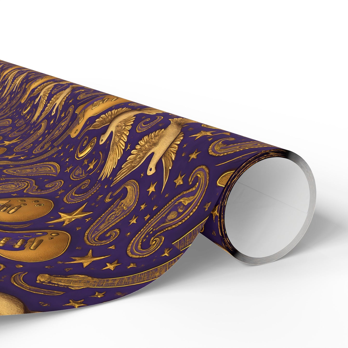Wrapping Papers, Prince Paisley Dove Guitar Pattern, Gift Wrap Roll for Holidays, Birthdays, Special Occasions, Musician Gift Wrap, Unique
