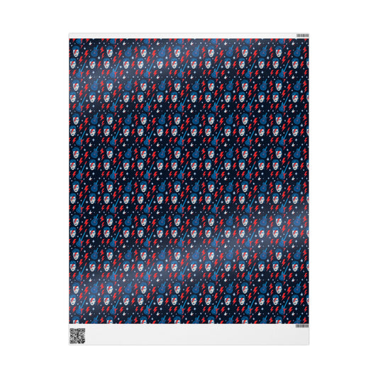 Wrapping Paper Set, David Bowie Gift Wrap, Music Icon Present Decor, Rock Star Birthday Party Supplies, Unique Holiday Wrappers, Retro Pop