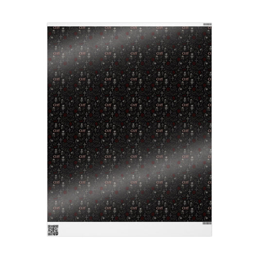 Gothic Wrapping Papers, Ozzy Osbourne Dark Floral Gift Wrap for Occasions, Unique Wrap for Birthdays, Holidays, DIY Projects, Occult Theme