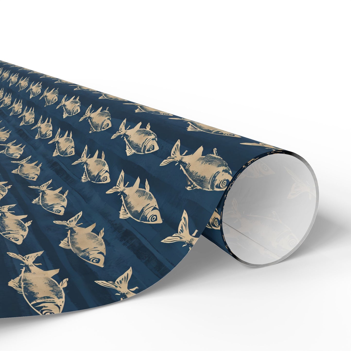 Vintage Fish Wrapping Papers, Nautical Gift Wrap, Ocean Themed Craft Paper, Fish Patterned Gifts, Under the Sea Packaging Supplies