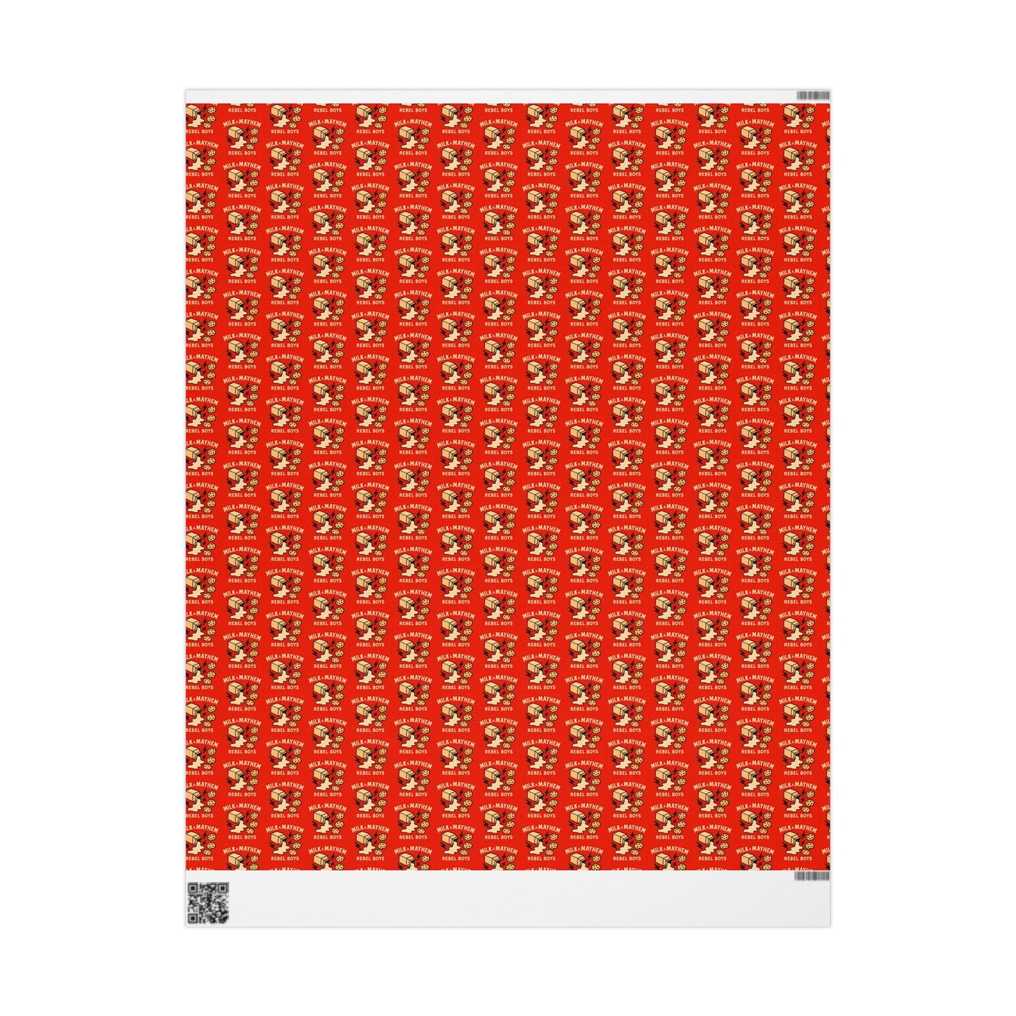 Rebel Boys Milk and Mayhem Wrapping Paper, Gift Wrap, Unique Design, Boys Birthday Party, Kids Gift Packaging, Fun Pattern