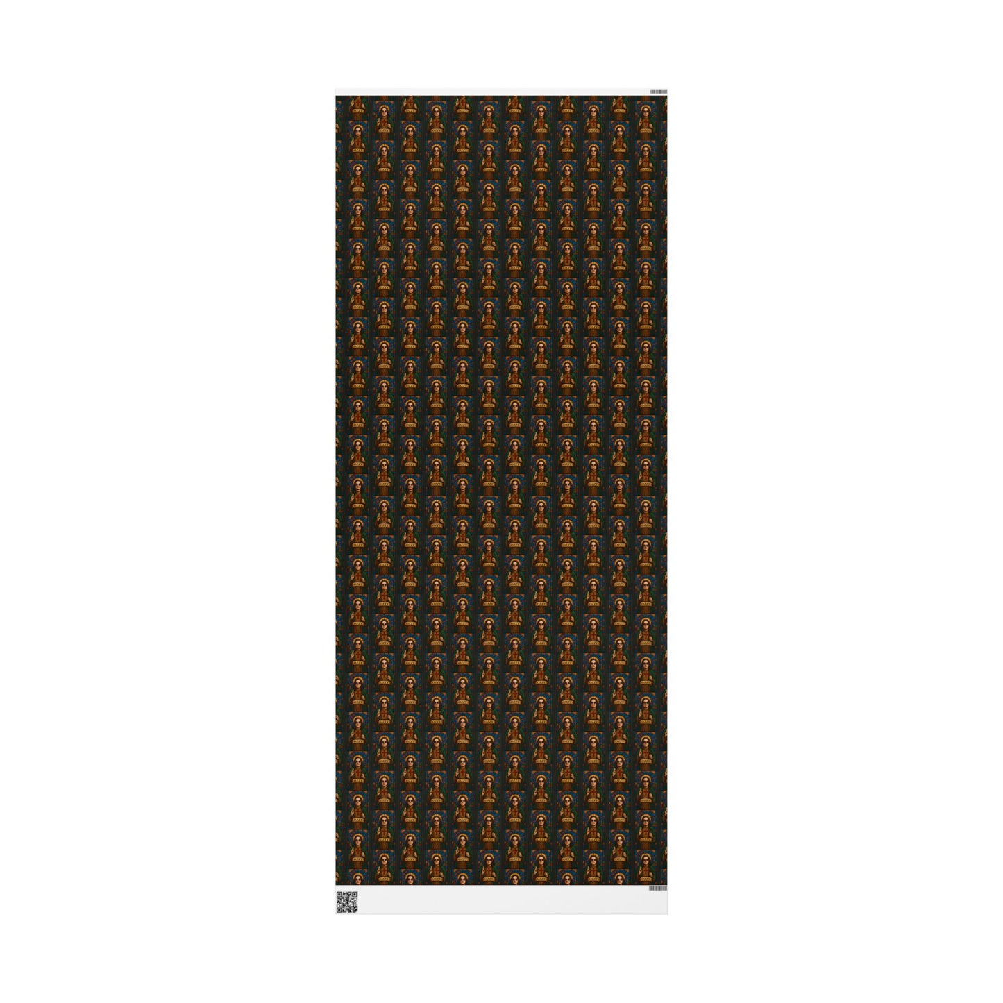 Rockstar wrapping paper, Oz Stained Glass Saint Pattern wrapping paper | Religious Holiday Wrap