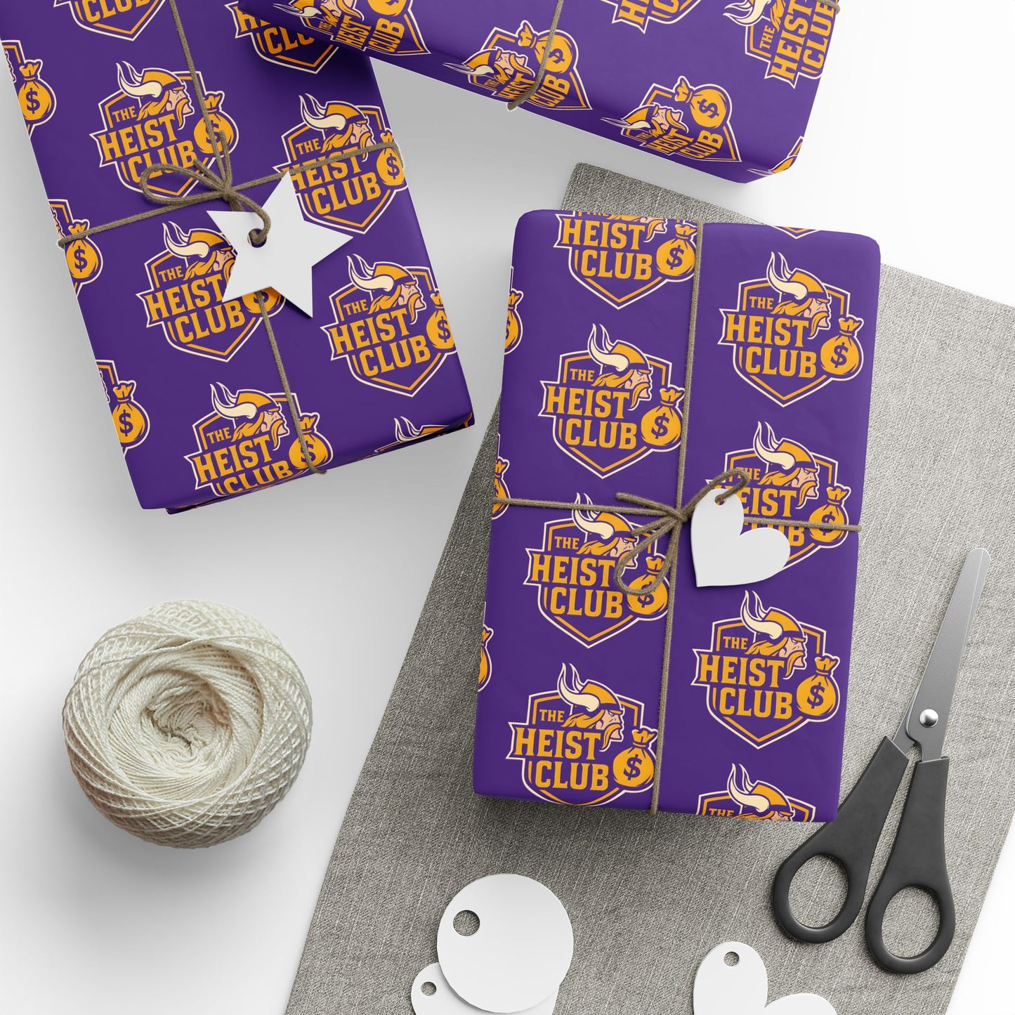 Wrapping Paper, The Heist Club MN Viking wrapping paper, Gift Wrap, Present Wrap, Party Supplies, Holiday Gift Wrap, Wrapping Supplies