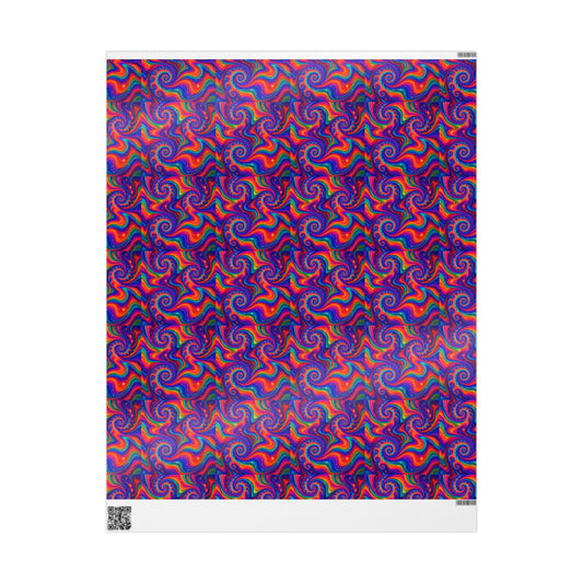 Psychedelic rockstar inspired Wrapping Papers, Gift Wrap Sheets for Music Lovers, Unique Holiday Gift Packaging, Music Themed