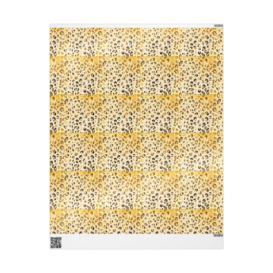 Cheetah Bitcoin Wrapping Paper, Gift Wrap for Crypto Enthusiasts, Animal Print Holiday Supplies, Jungle Theme Present Decor, Unique Gift