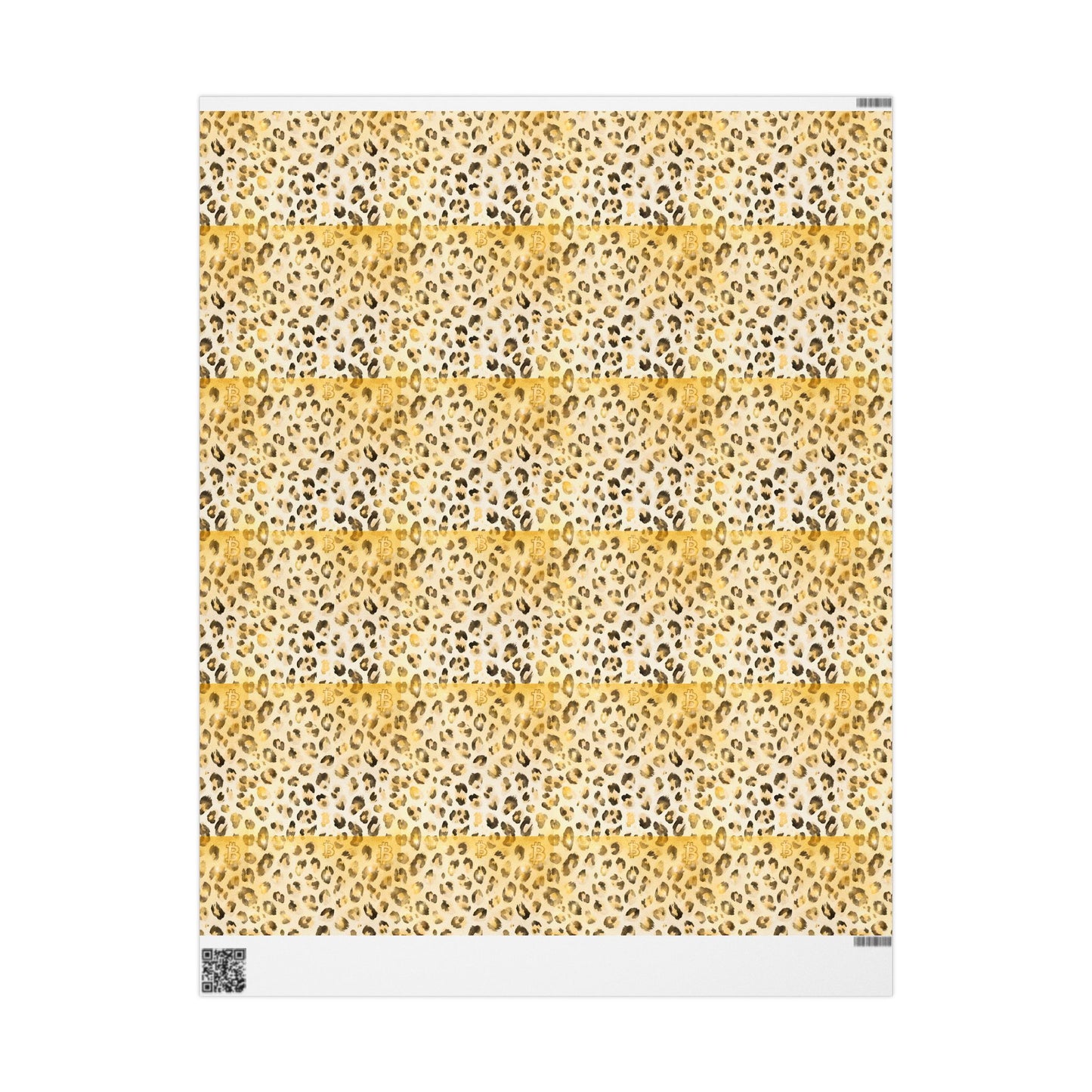 Cheetah Bitcoin Wrapping Paper, Gift Wrap for Crypto Enthusiasts, Animal Print Holiday Supplies, Jungle Theme Present Decor, Unique Gift