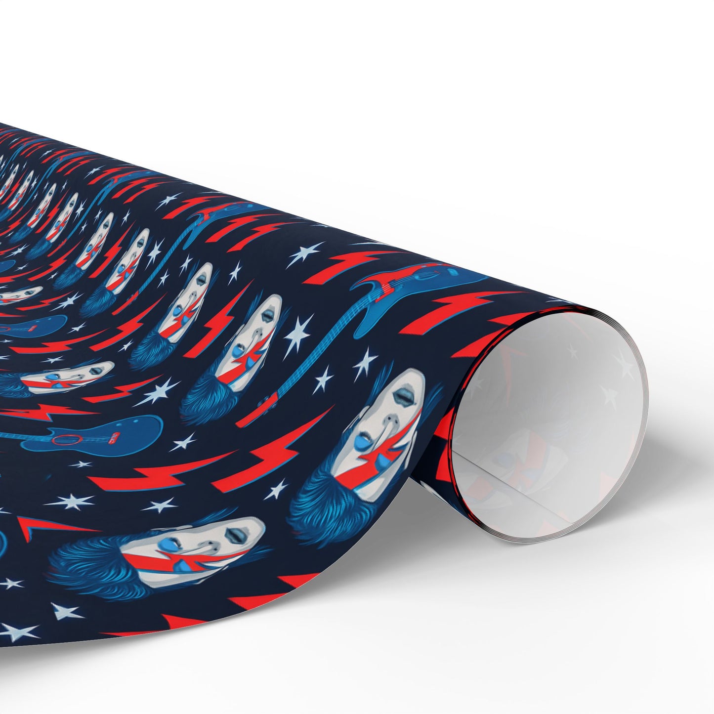 Wrapping Paper Set, David Bowie Gift Wrap, Music Icon Present Decor, Rock Star Birthday Party Supplies, Unique Holiday Wrappers, Retro Pop