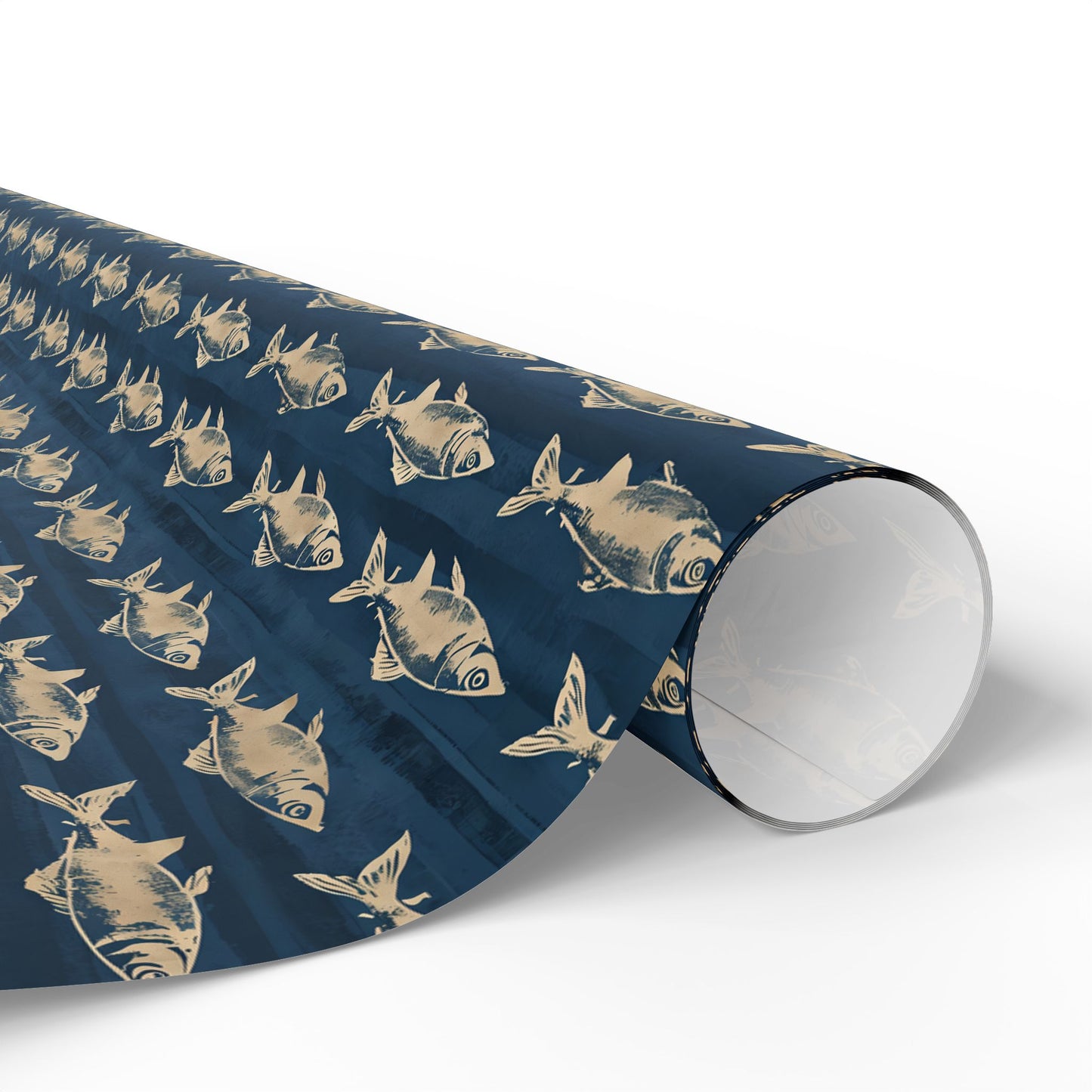 Vintage Fish Wrapping Papers, Nautical Gift Wrap, Ocean Themed Craft Paper, Fish Patterned Gifts, Under the Sea Packaging Supplies
