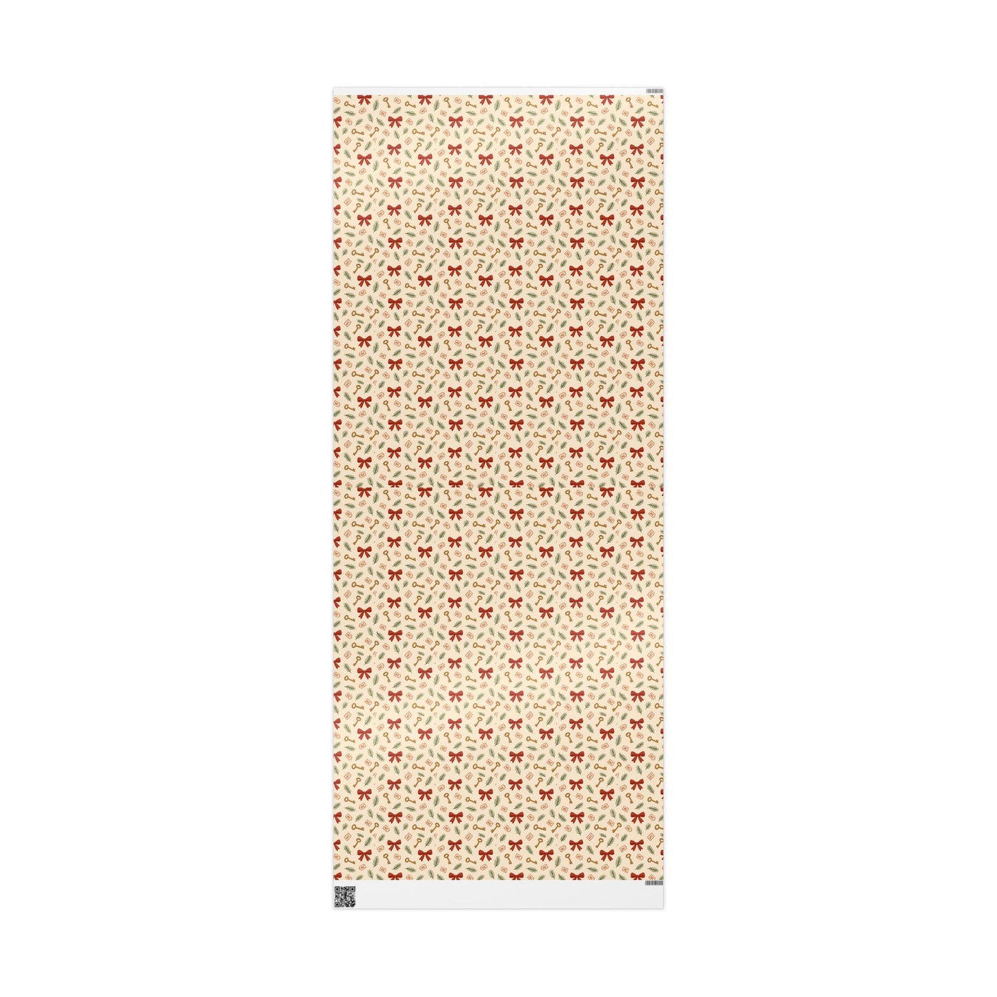 Heist Club Red Bow & Pine Sprig Wrapping Paper | Holiday Pattern