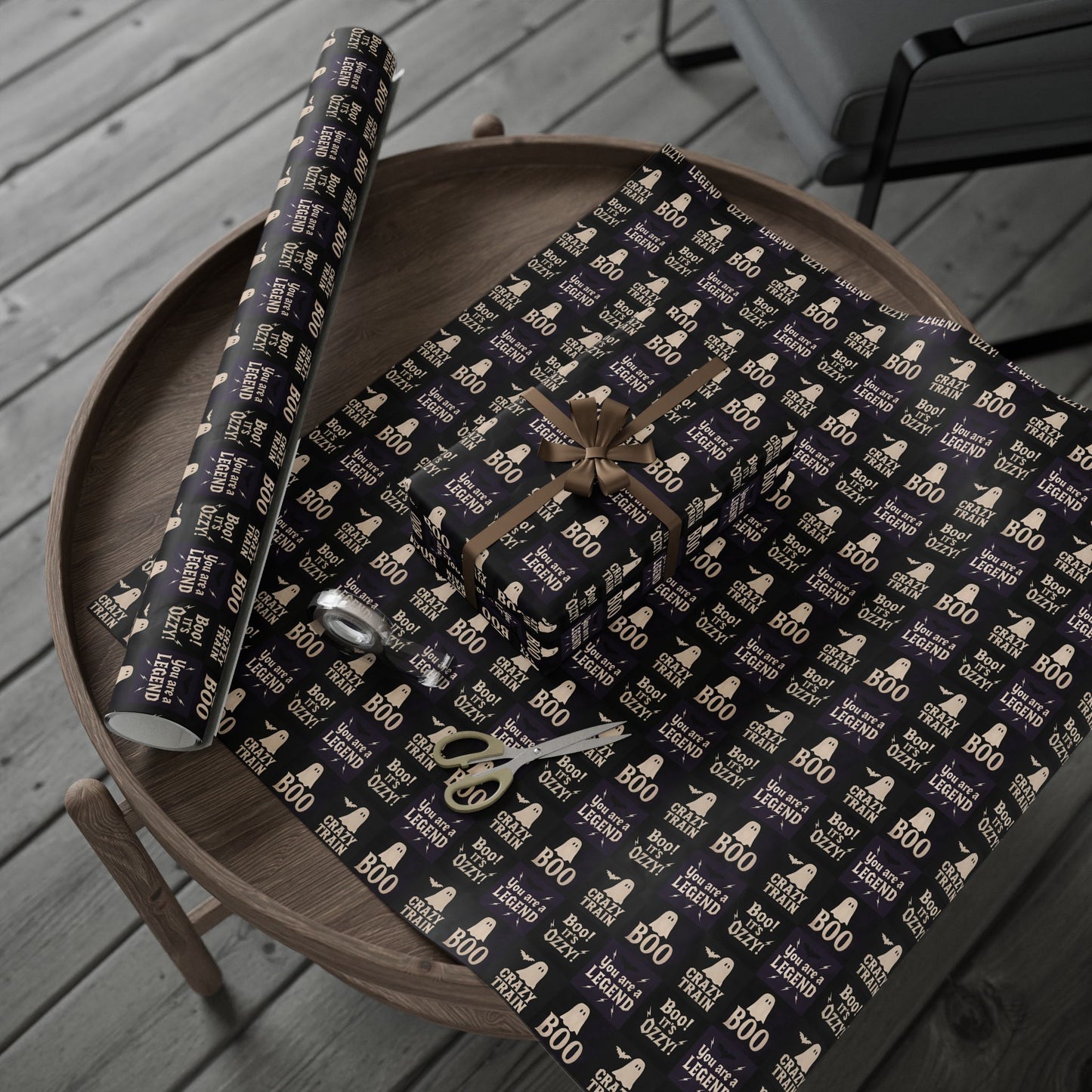 Ozzy Halloween Wrapping Papers, 30x180 Gift Wrap Sheets for Music Lovers, Unique Holiday Gift Packaging, Music Themed