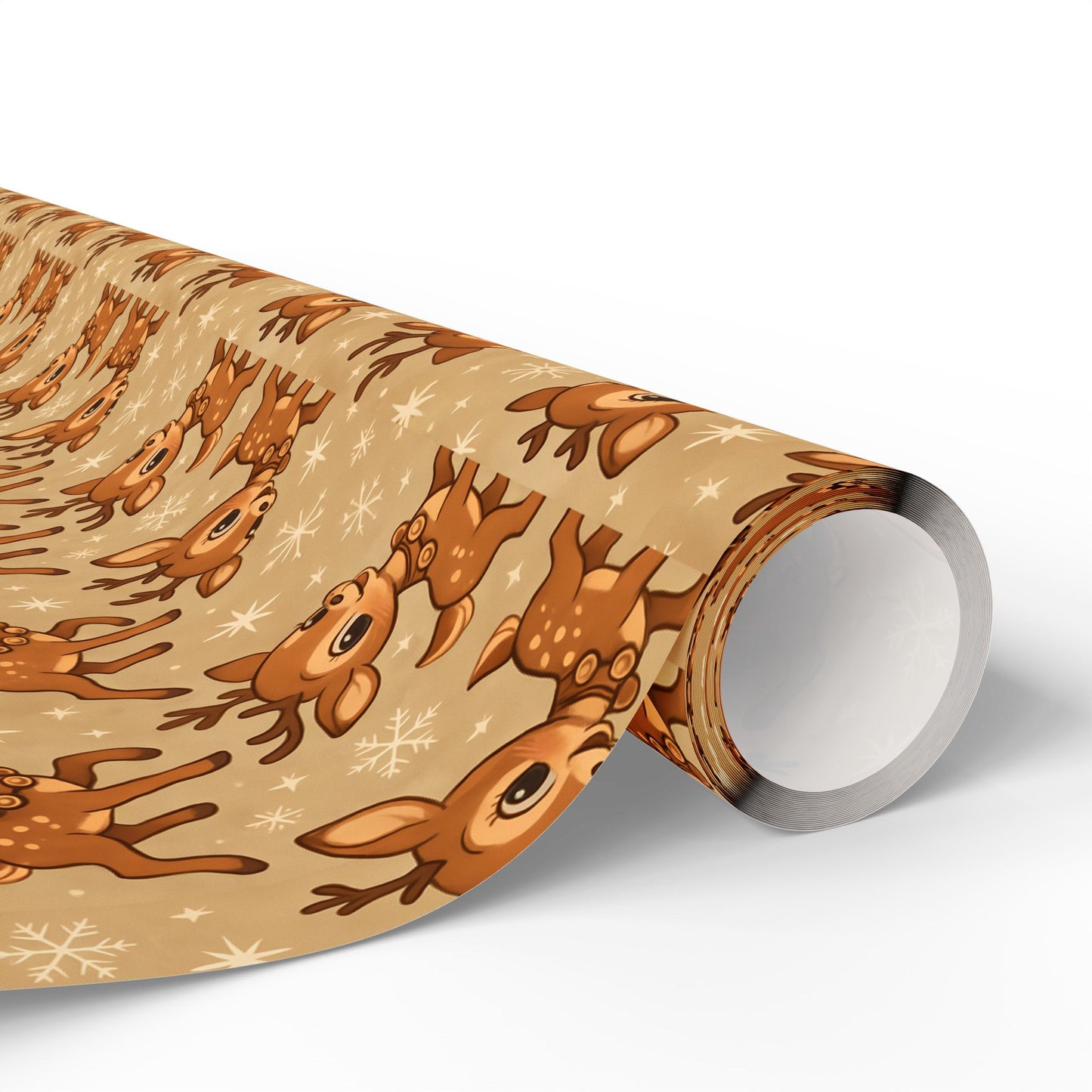 Cute Fawn Pattern Wrapping Paper | Deer Print Gift Wrap, Neutral Holiday Paper