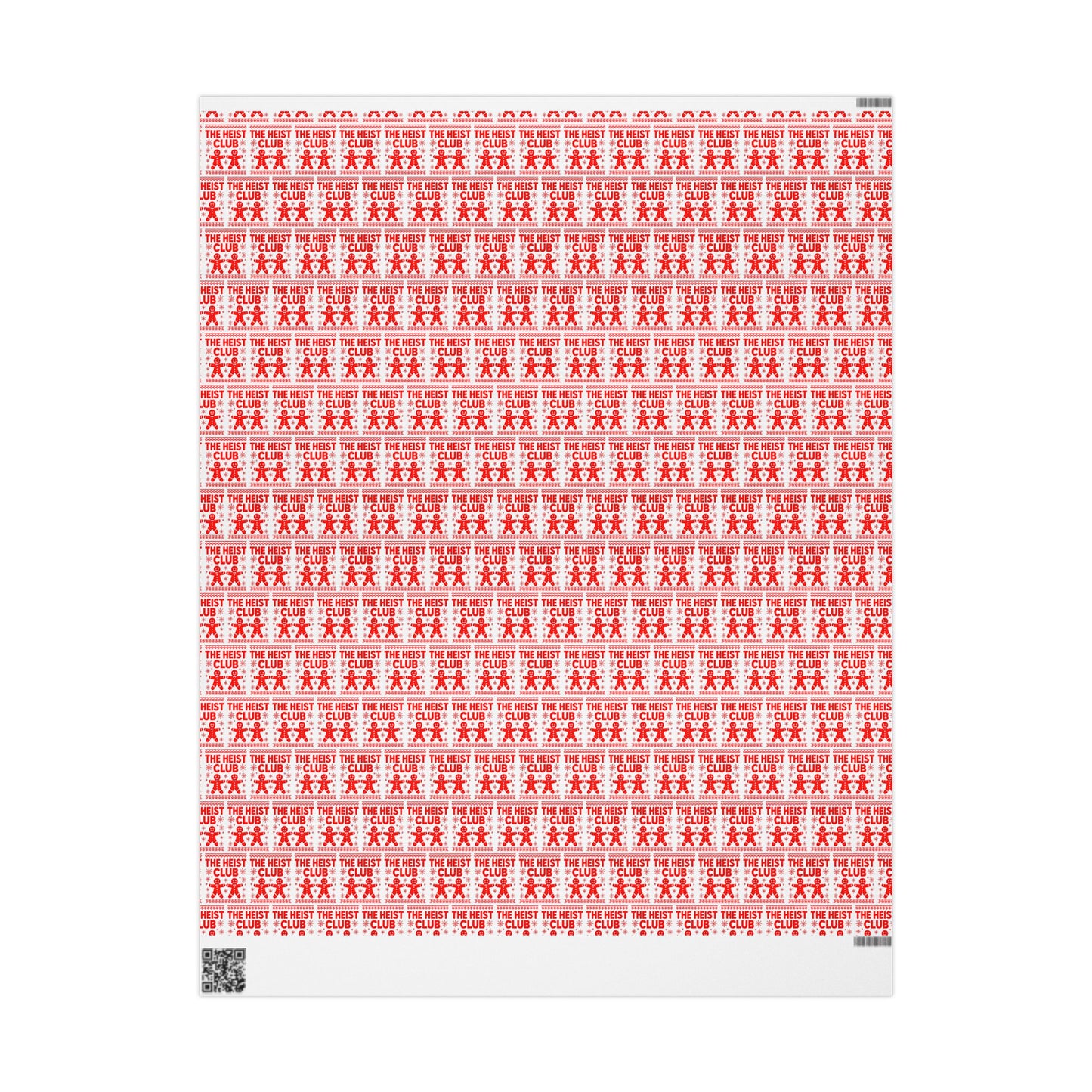 The Heist Club Wrapping Paper | Red holiday novelty paper