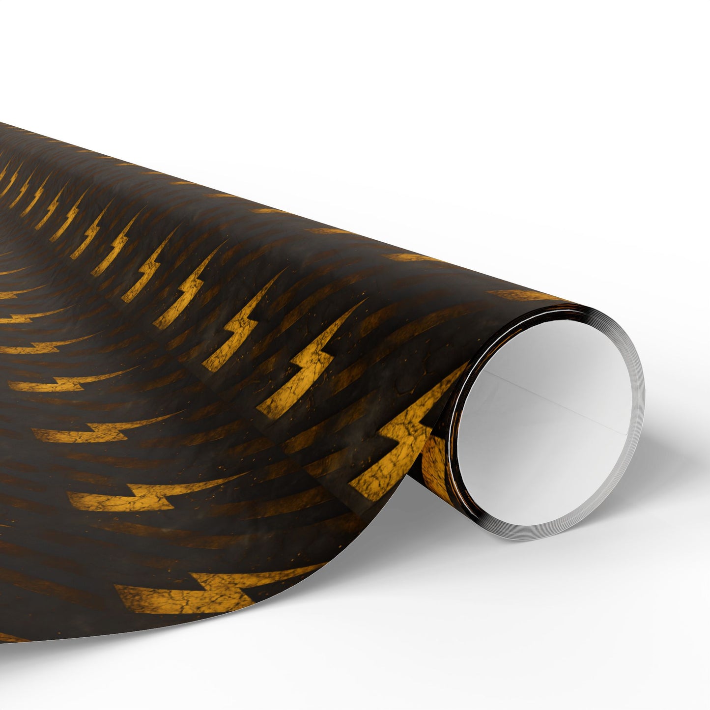 Rockstar Lightning Bolt Stars wrapping paper | Holiday Gift Wrap, Dark Teal Red Gold