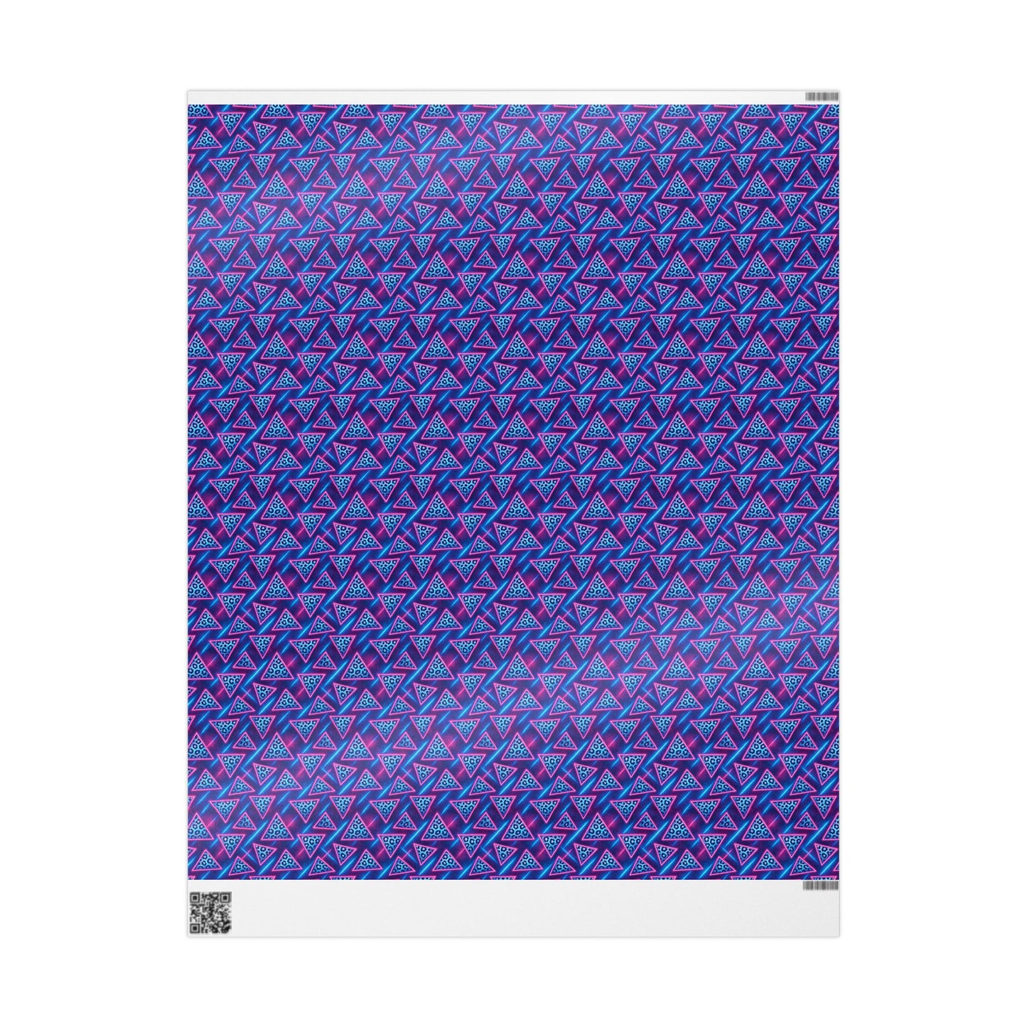 Rockstar neon leopard triangles wrapping paper | Holiday Gift Wrap, Dark Teal purple