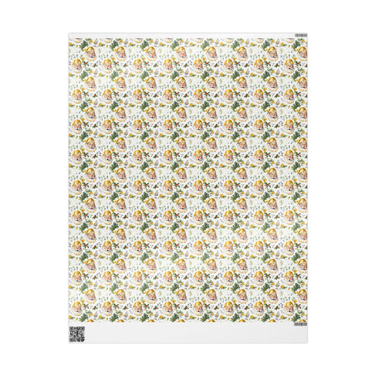Bitcoin Santa Wrapping Paper, Christmas Gift Wrap, Holiday Present Decoration, Cryptocurrency Xmas Paper Roll, Festive Digital Currency