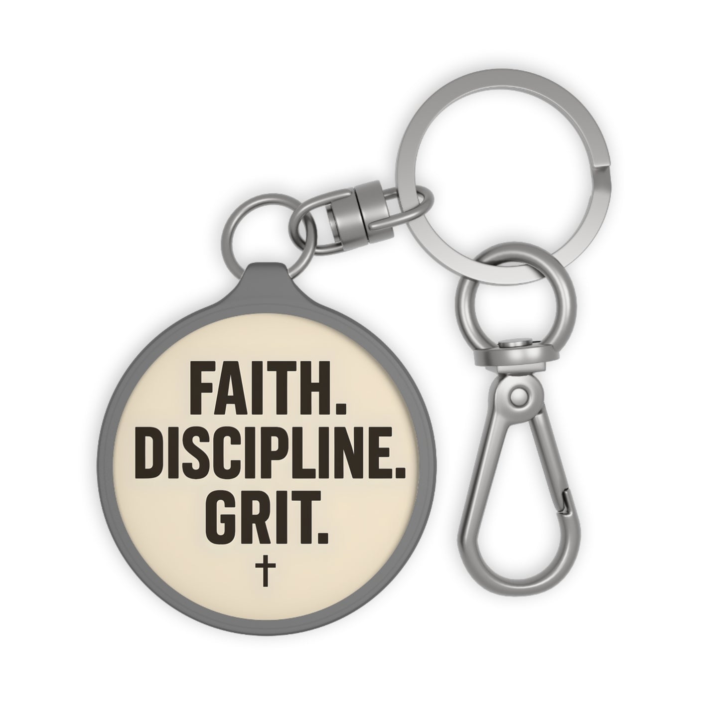 The Heist Club - (Faith. Discipline. Grit.) emblem Keyring Tag | Military badge keychain