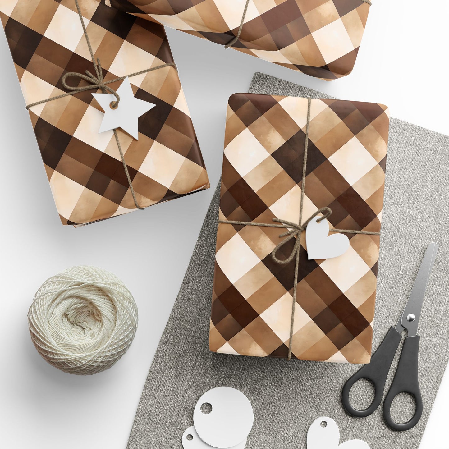 Plaid Wrapping Paper, Gift Wrap Roll for Holidays, Christmas Present Decoration, Craft Paper, DIY Projects, Gift Packaging