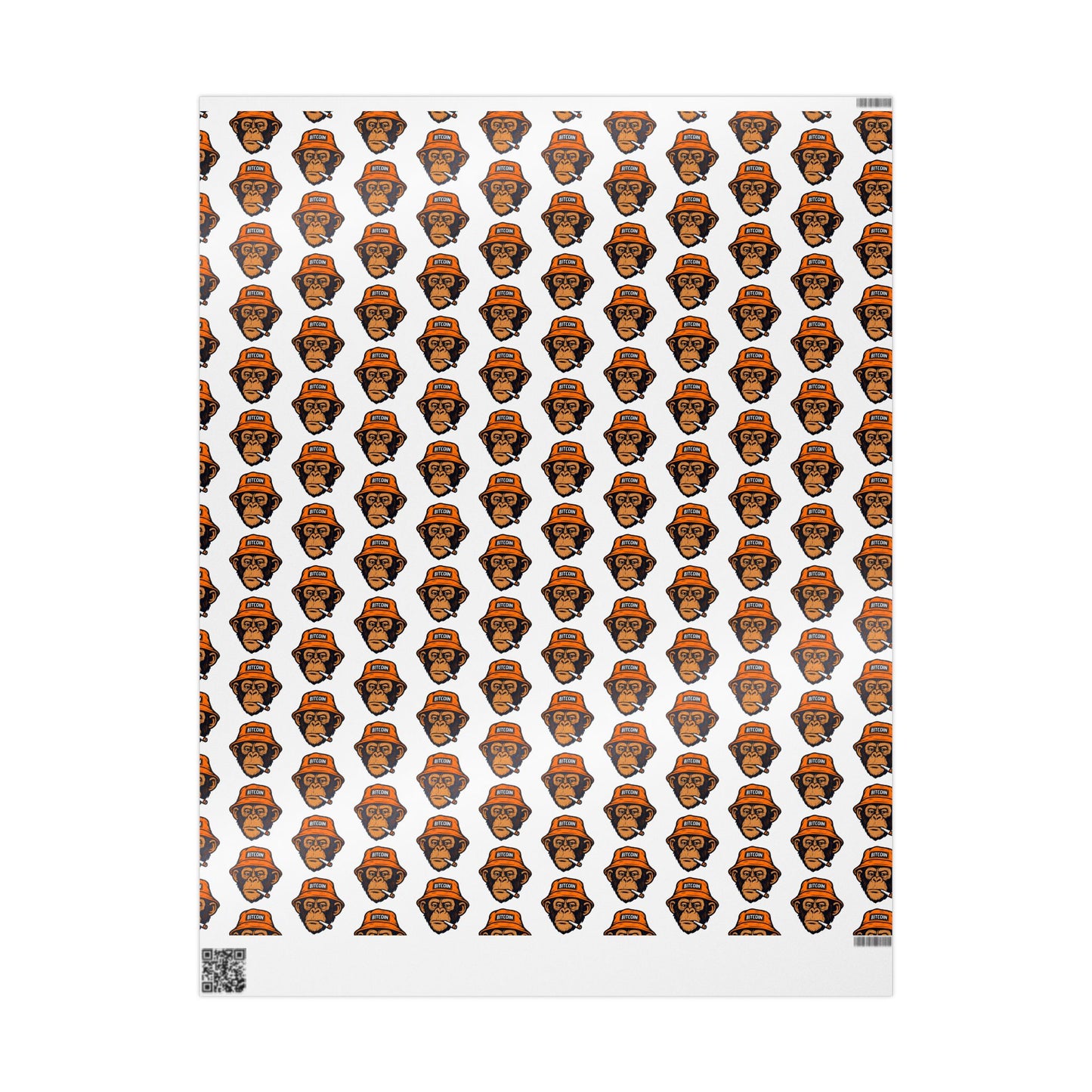 Bitcoin Monkey Wrapping Paper | Novelty Pattern Gift Wrap Roll