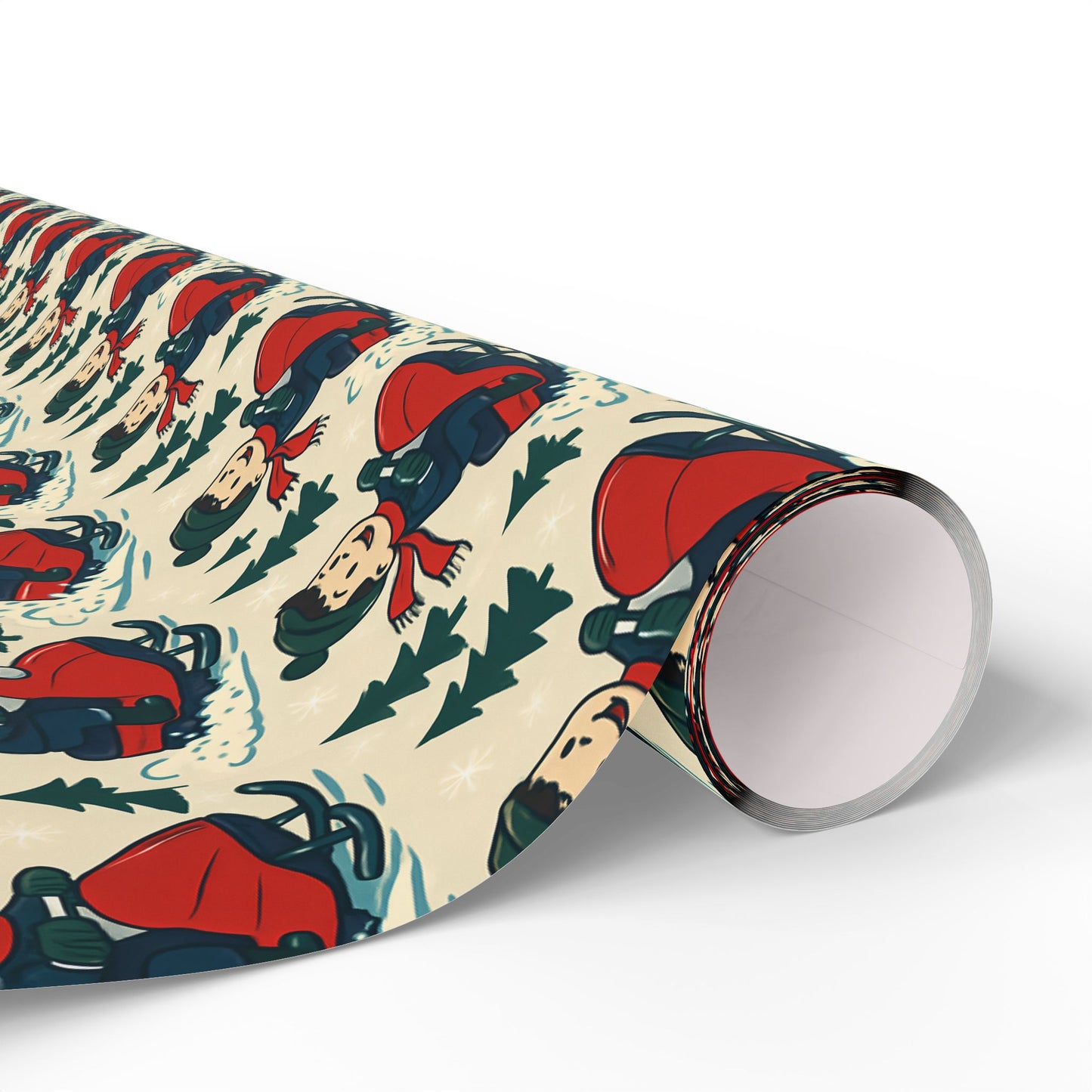 Snowmobiling Wrapping Paper, Winter Gift Wrap, Holiday Gift Wrap, Boys Birthday Party Supplies, Christmas Gift Wrap, Kids Gift Wrap