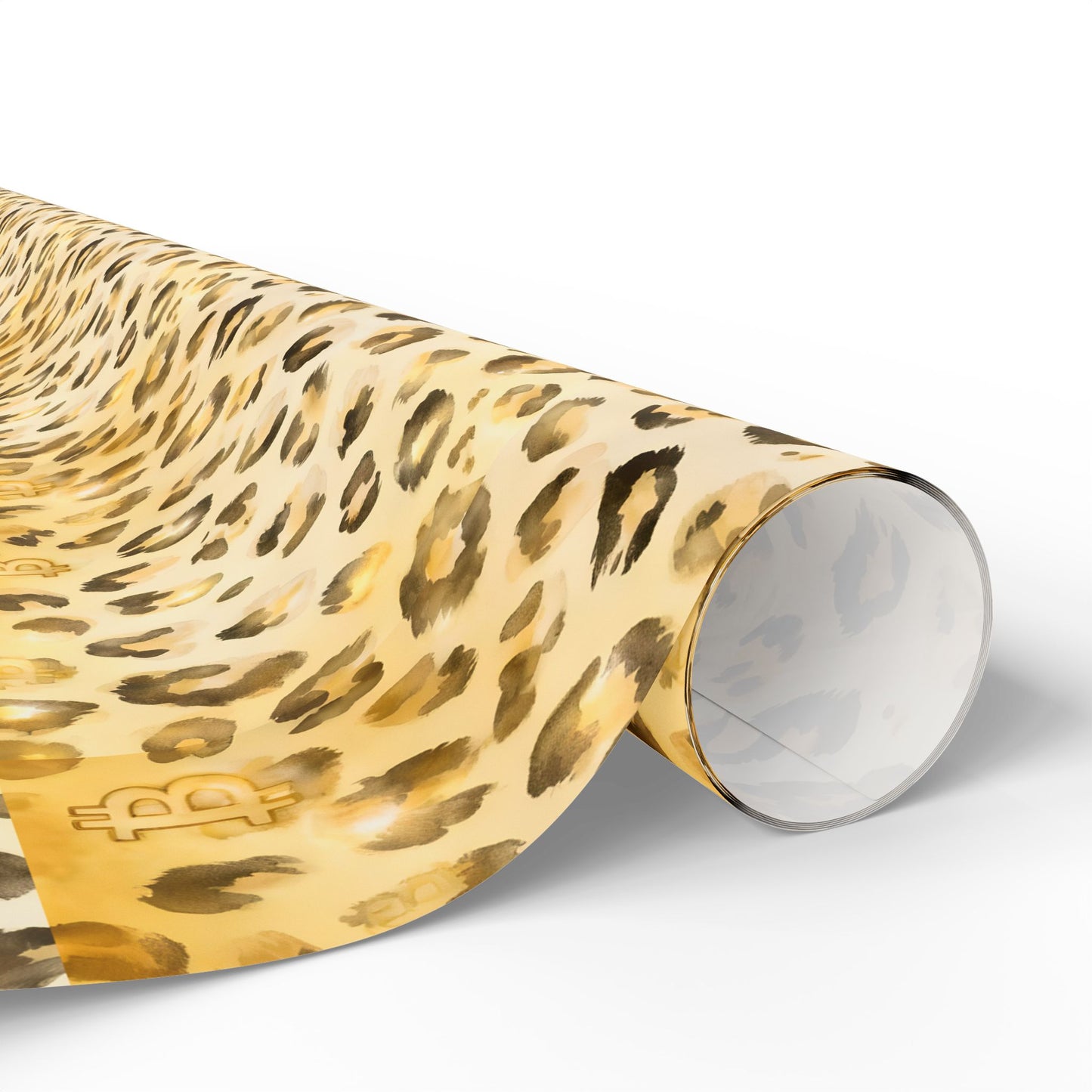 Cheetah Bitcoin Wrapping Paper, Gift Wrap for Crypto Enthusiasts, Animal Print Holiday Supplies, Jungle Theme Present Decor, Unique Gift
