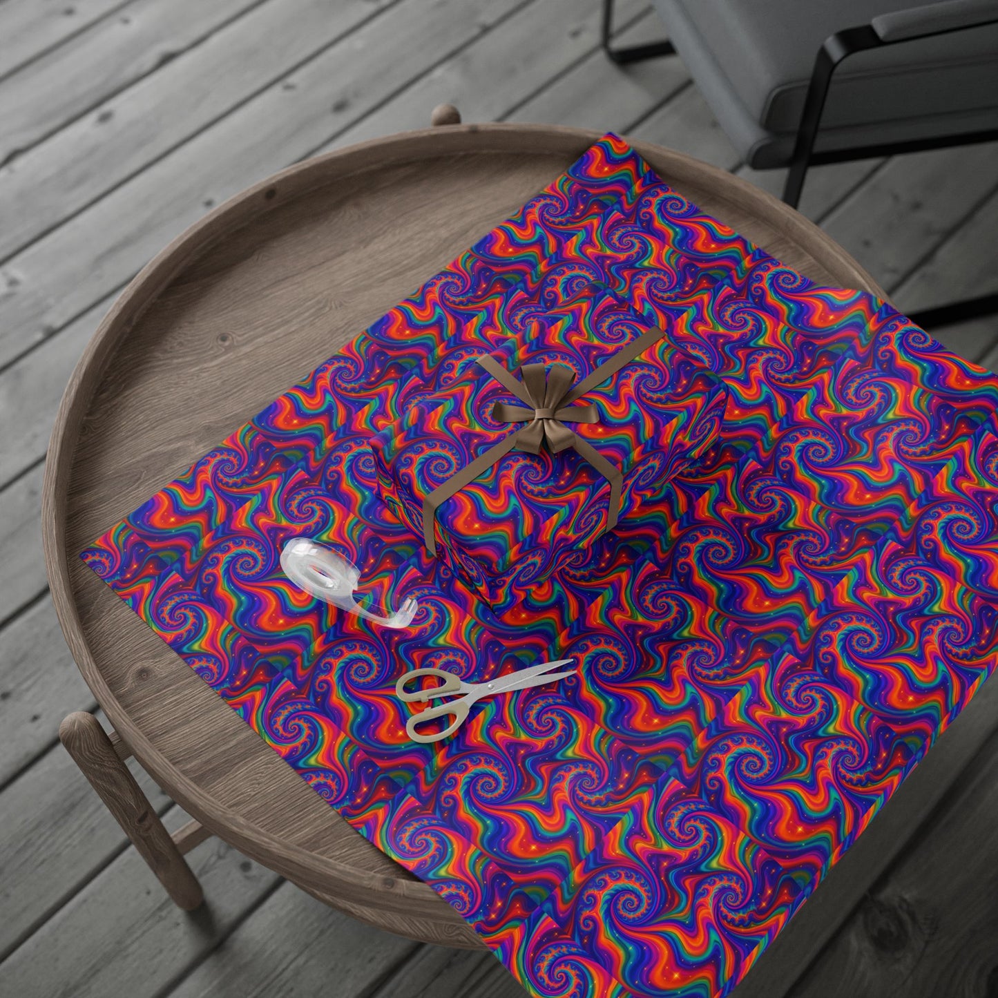 Psychedelic rockstar inspired Wrapping Papers, Gift Wrap Sheets for Music Lovers, Unique Holiday Gift Packaging, Music Themed