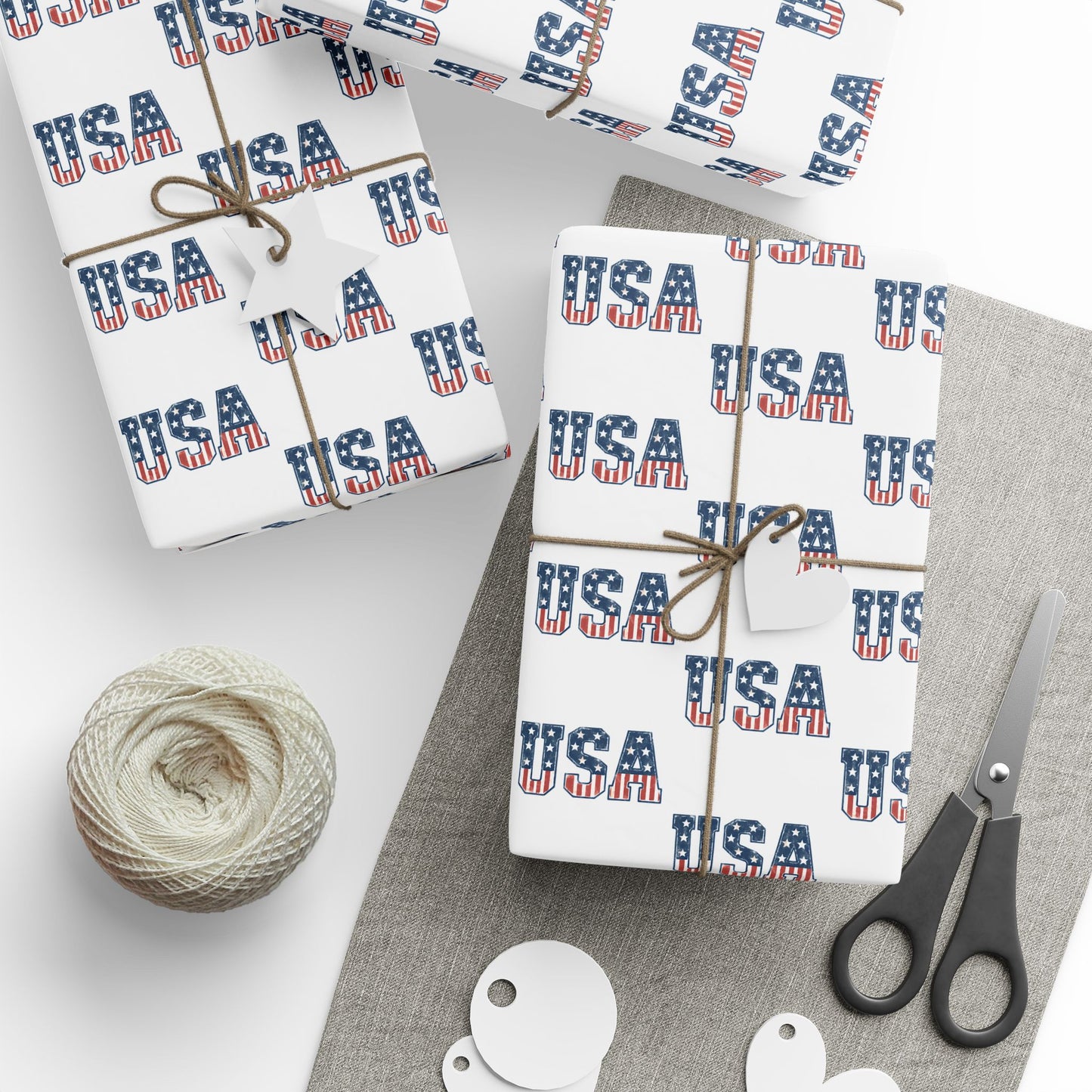 Wrapping Paper, USA Gift Wrap, Christmas Holiday Present Decoration, Birthday Party Supplies, Elegant Black and Gold Design