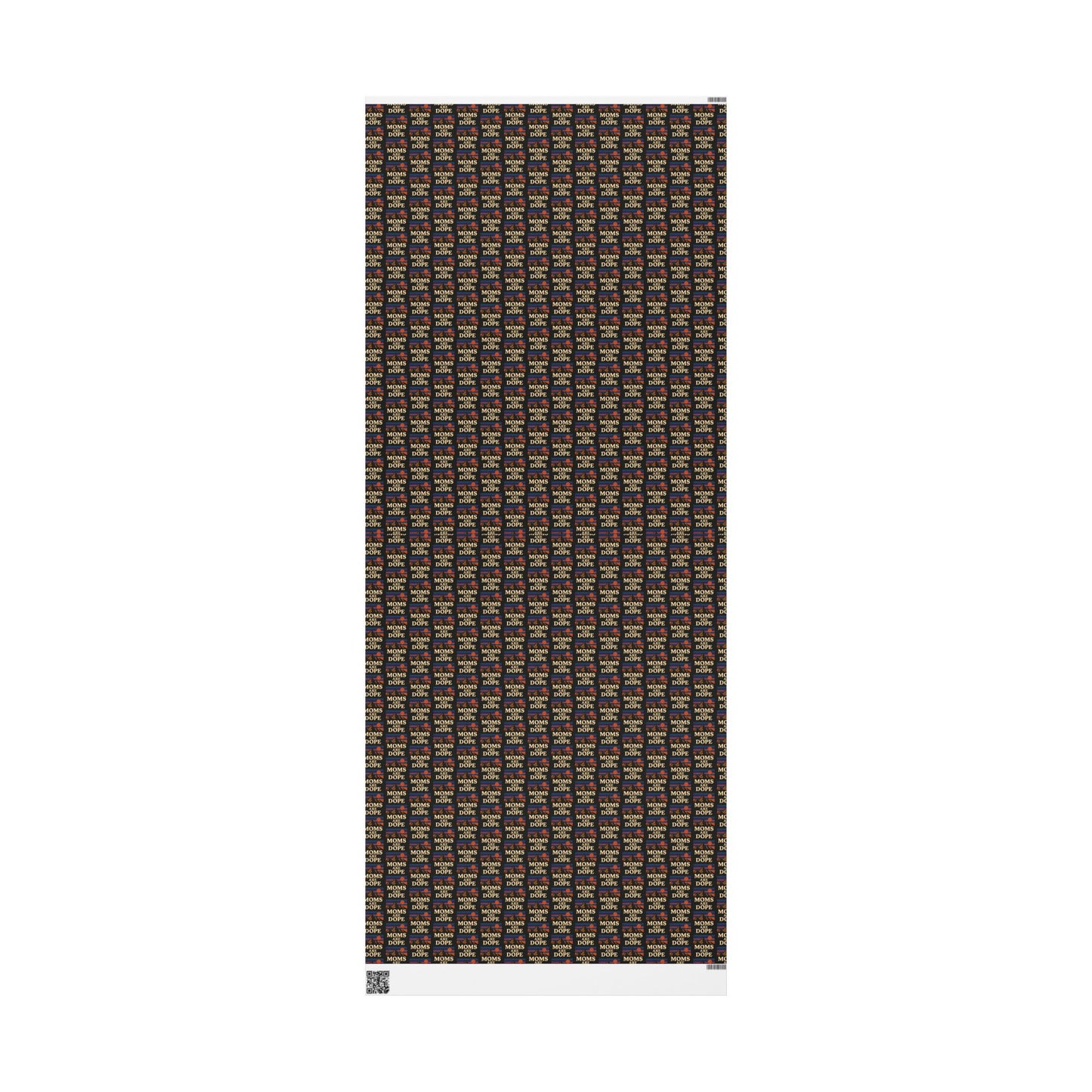 Moms Are Dope wrapping paper | Retro floral stripe pattern