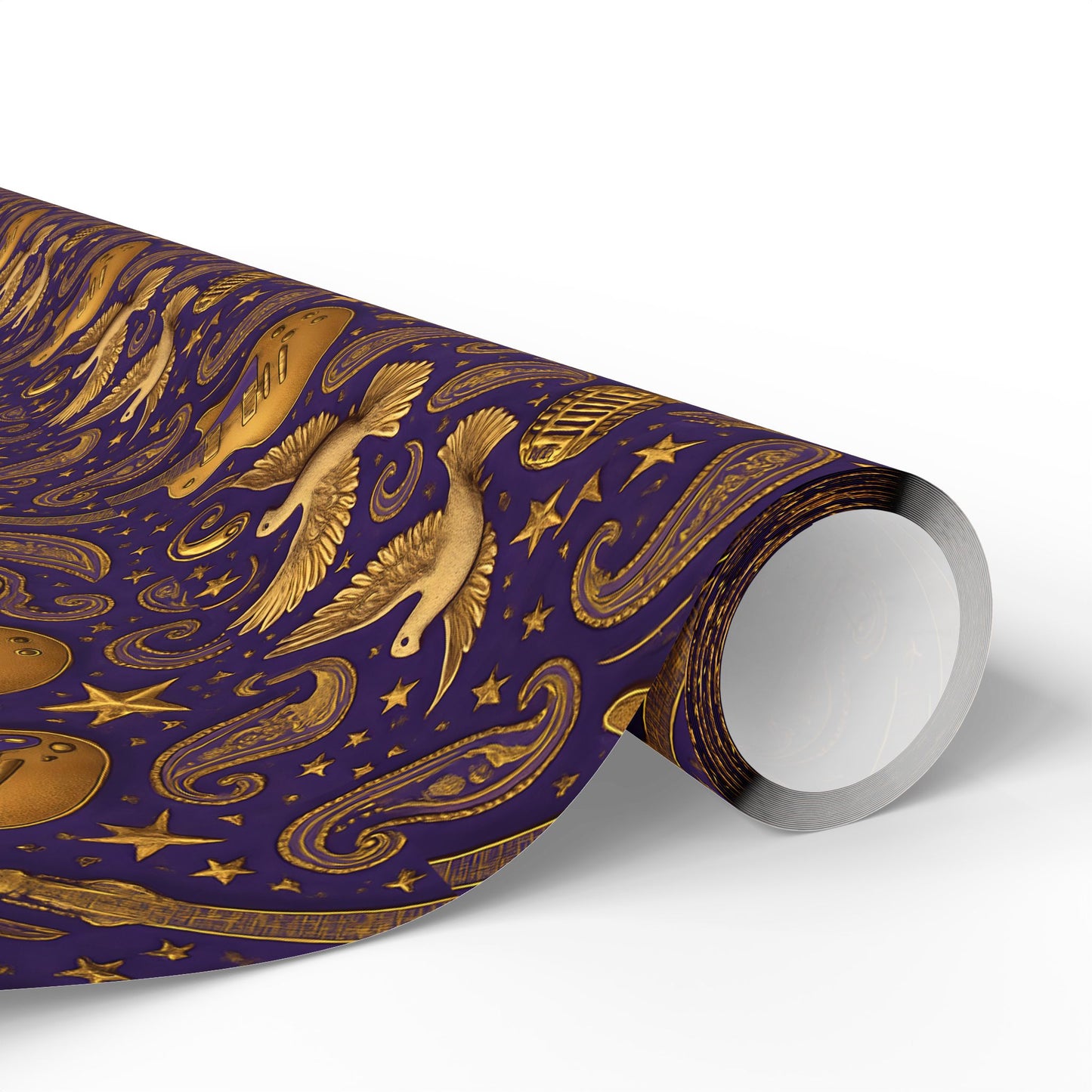 Wrapping Papers, Prince Paisley Dove Guitar Pattern, Gift Wrap Roll for Holidays, Birthdays, Special Occasions, Musician Gift Wrap, Unique