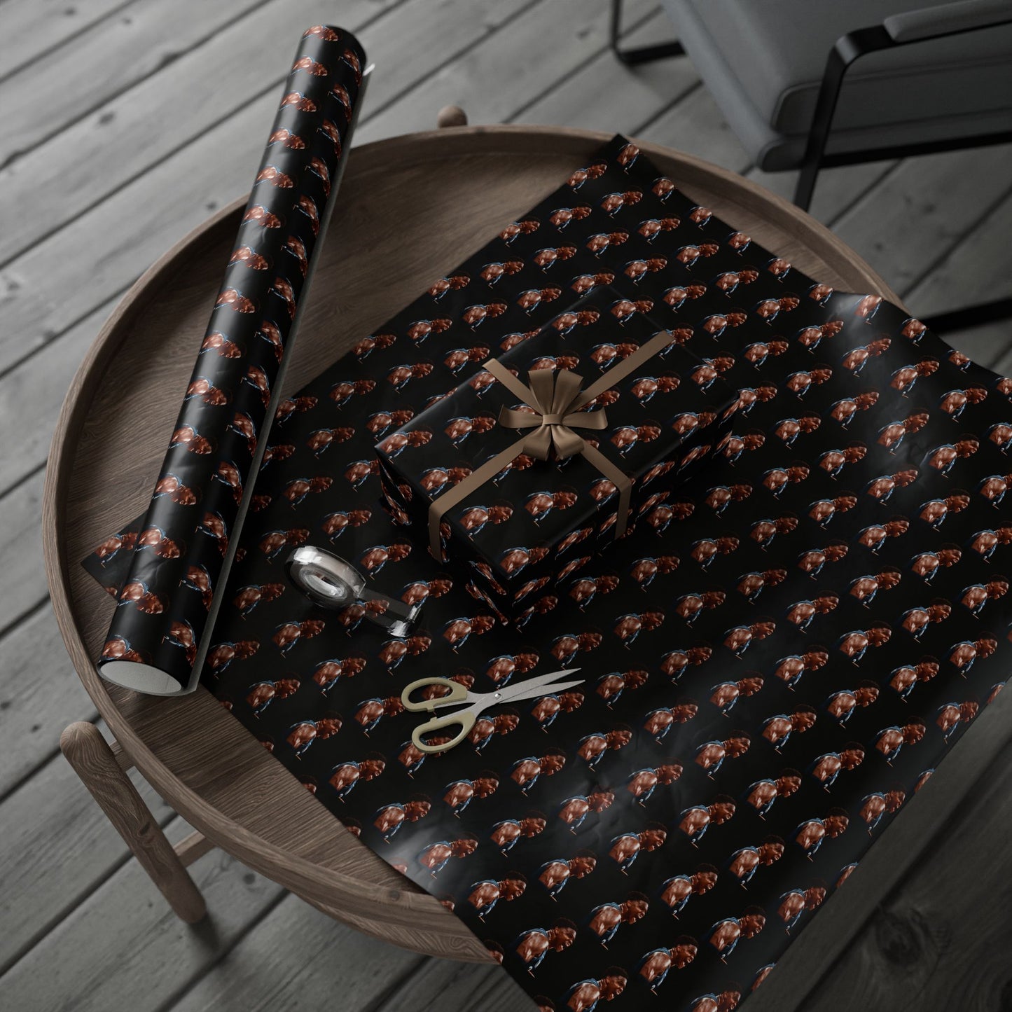 Wrapping Papers - Edwards Timberwolves Design, Gift Wrap, Holiday Present, Party Supplies, Special Occasion Decoration, Scrapbooking