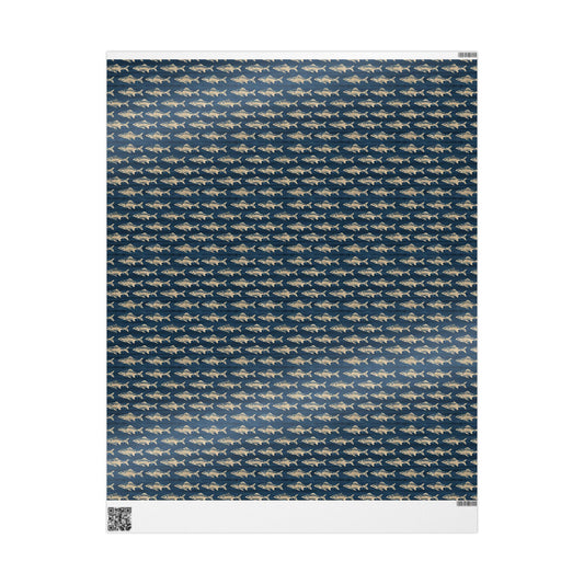 Vintage Fish Wrapping Papers, Nautical Gift Wrap, Ocean Themed Craft Paper, Fish Patterned Gifts, Under the Sea Packaging Supplies