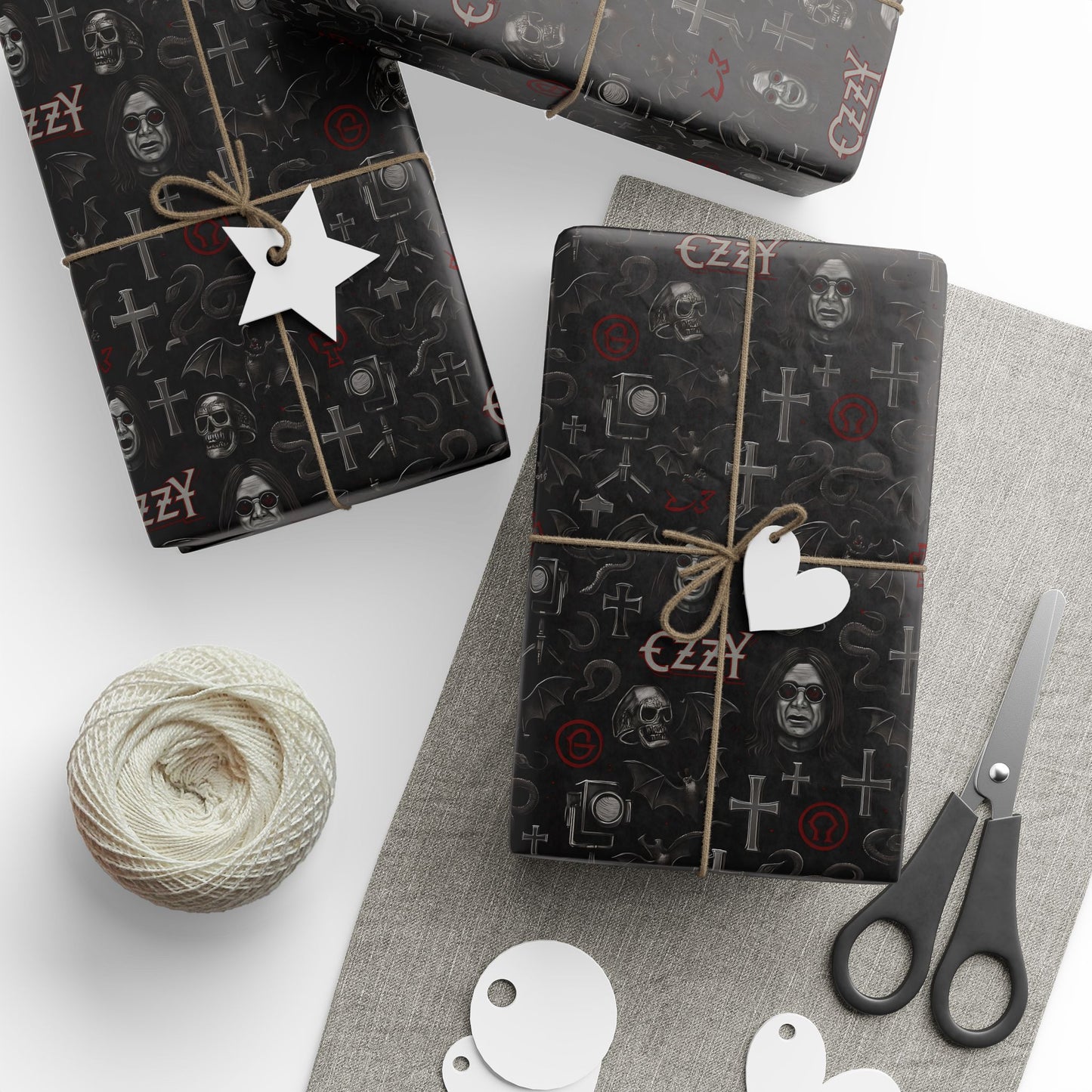Ozzy Wrapping Papers, Gift Wrap Sheets for Music Lovers, Unique Holiday Gift Packaging, Music Themed