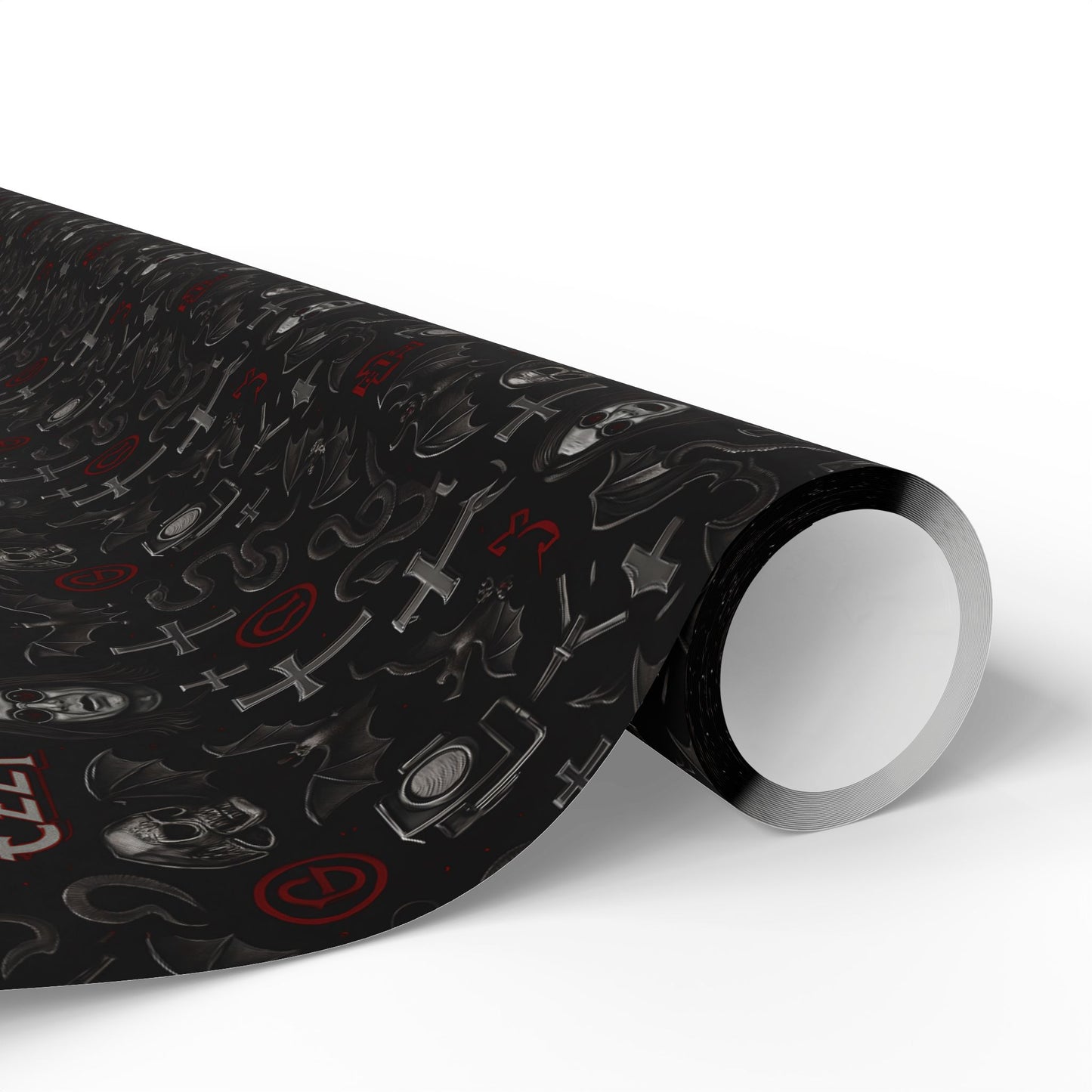 Gothic Wrapping Papers, Ozzy Osbourne Dark Floral Gift Wrap for Occasions, Unique Wrap for Birthdays, Holidays, DIY Projects, Occult Theme