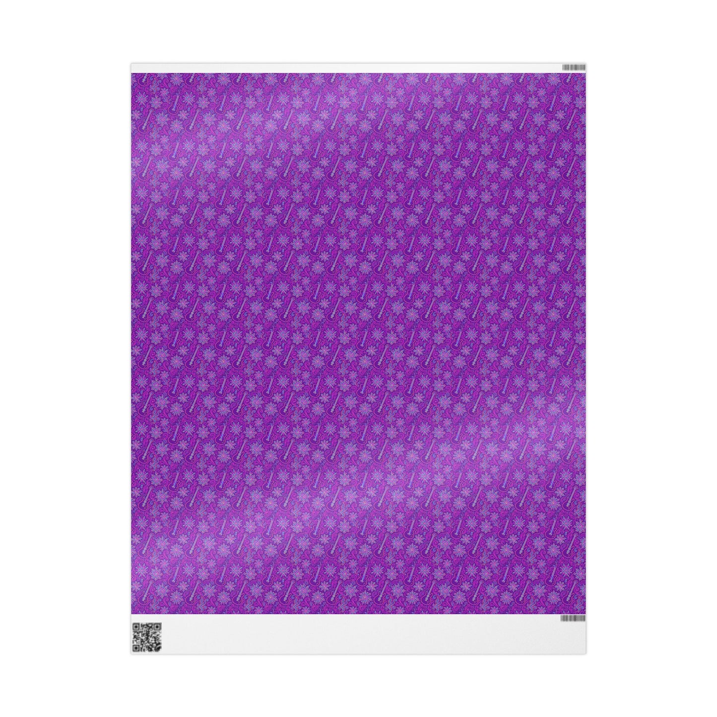 Rockstar neon psychedelic wrapping paper | Holiday Gift Wrap, Dark Teal purple