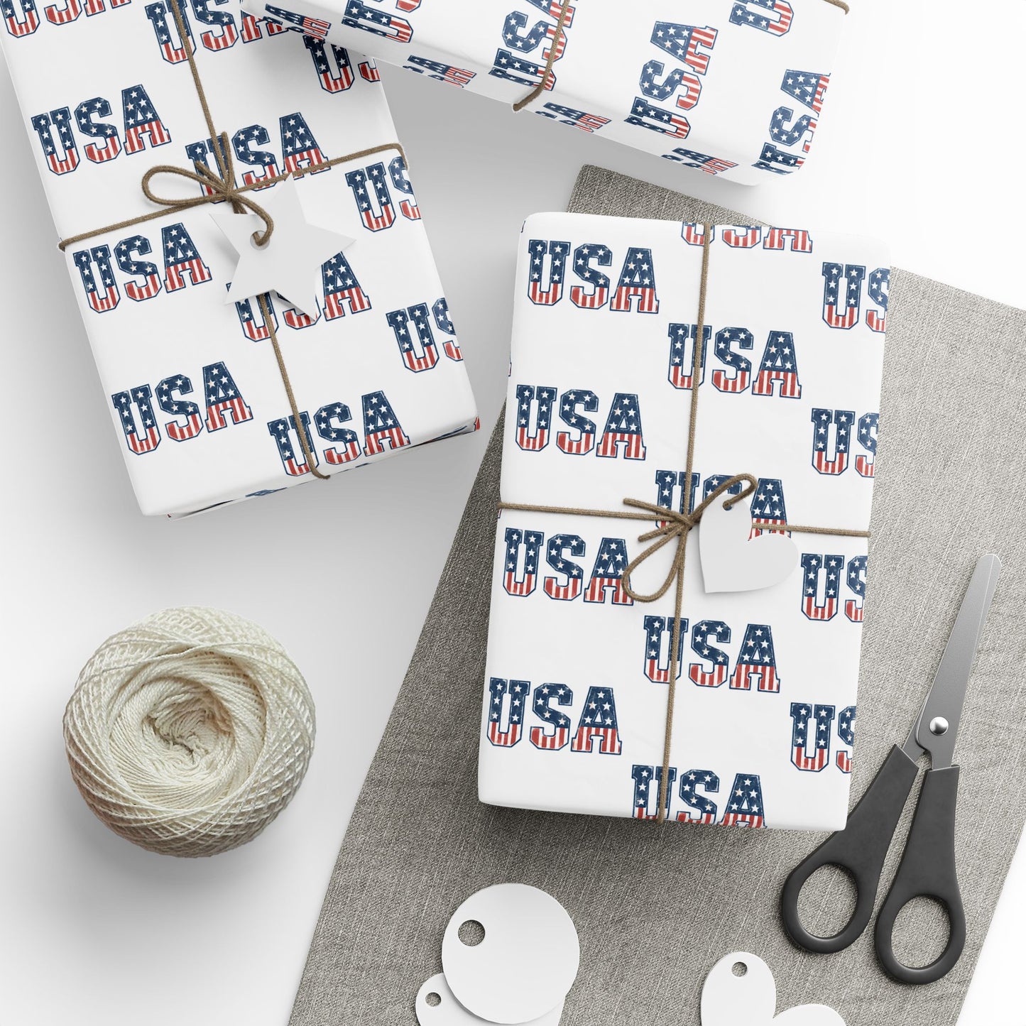 Wrapping Paper, USA Gift Wrap, Christmas Holiday Present Decoration, Birthday Party Supplies, Elegant Black and Gold Design