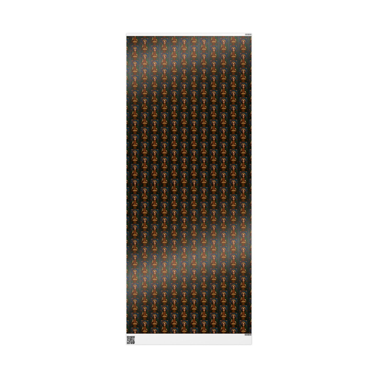 Rockstar wrapping paper, Oz Stained Glass Saint Pattern wrapping paper | Religious Holiday Wrap