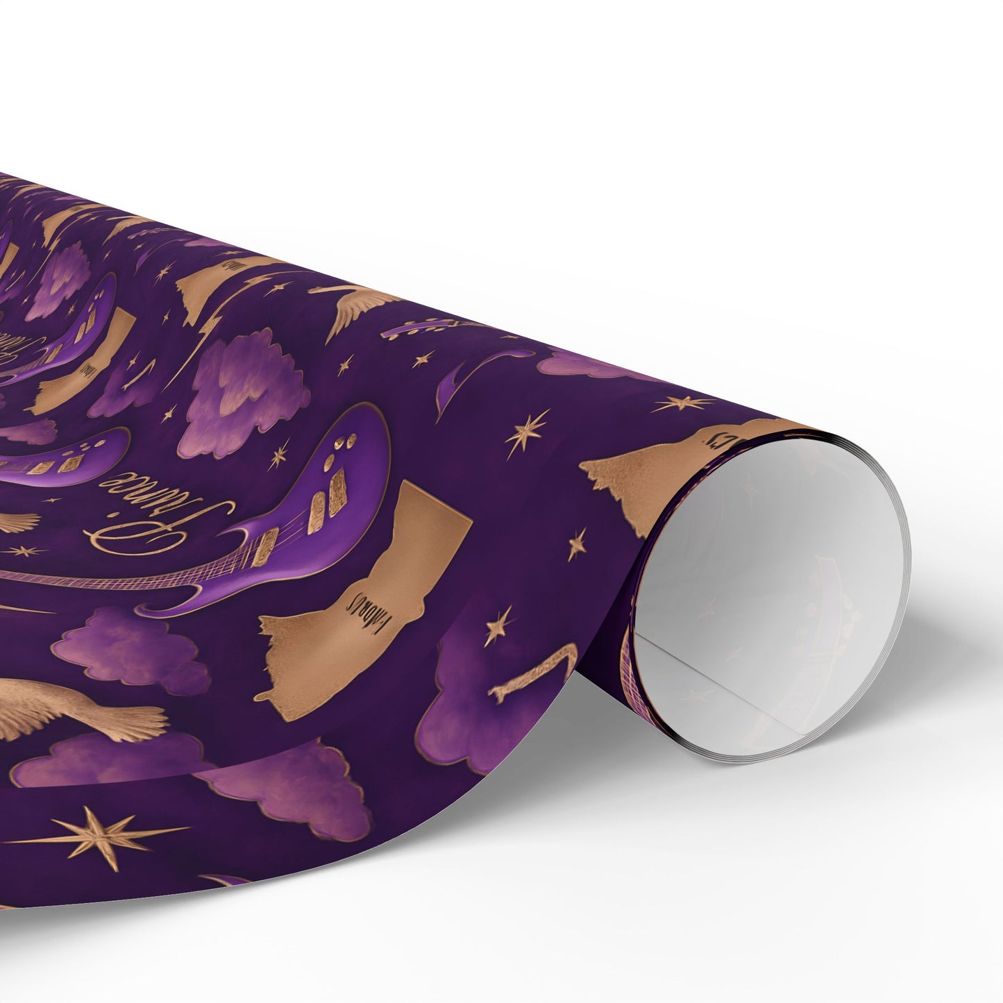 Wrapping Paper, Purple Rain Gift Wrap, Prince Inspired Present Paper, Music Lover Birthday Wrap, Holiday Gift, Unique Celebration Supplies