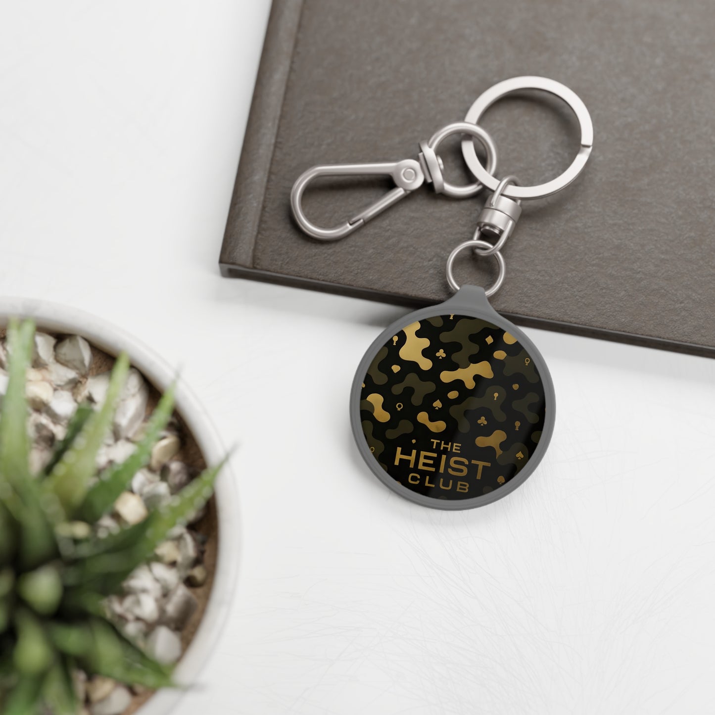 The Heist Club camo emblem Keyring Tag | Military badge keychain