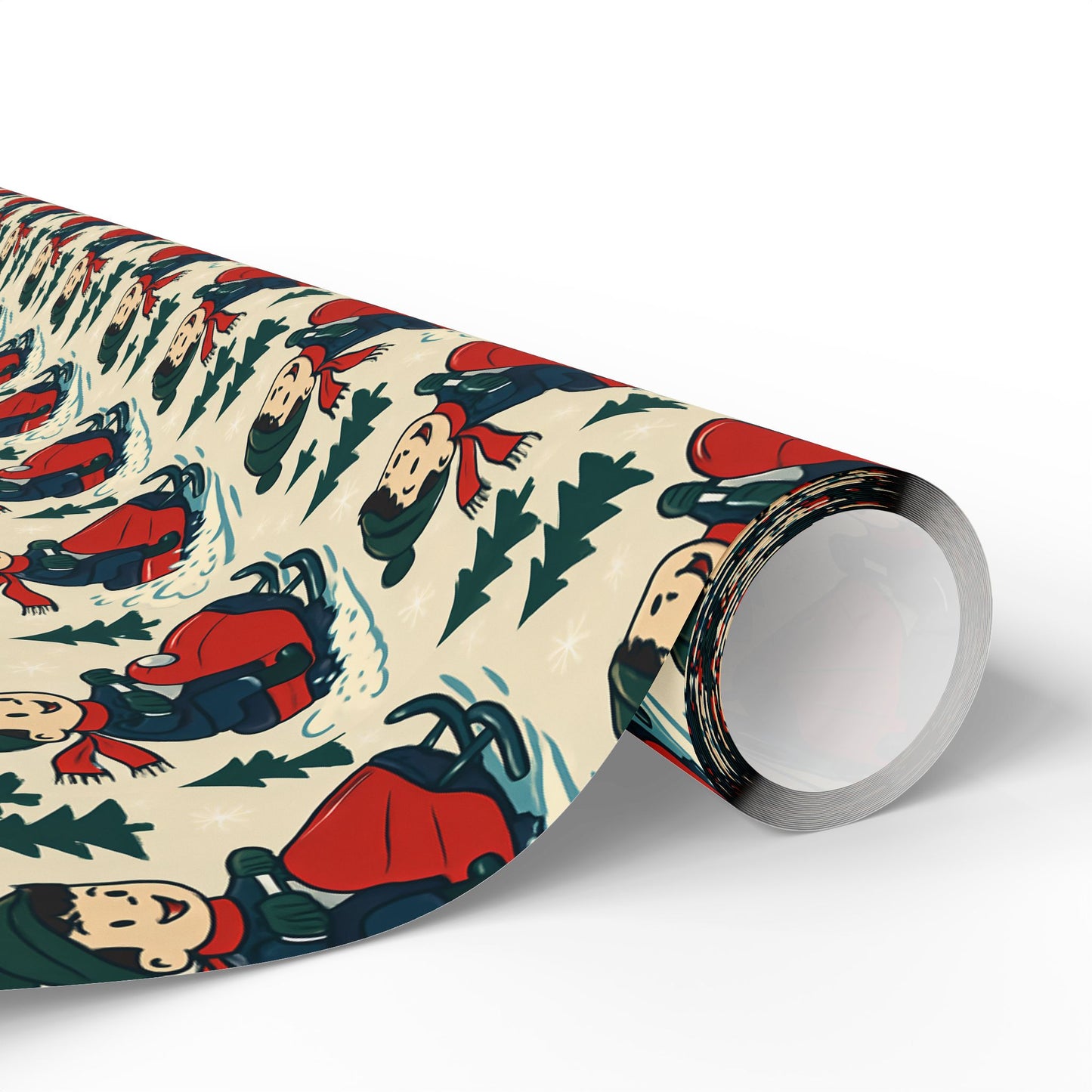 Snowmobiling Wrapping Paper, Winter Gift Wrap, Holiday Gift Wrap, Boys Birthday Party Supplies, Christmas Gift Wrap, Kids Gift Wrap